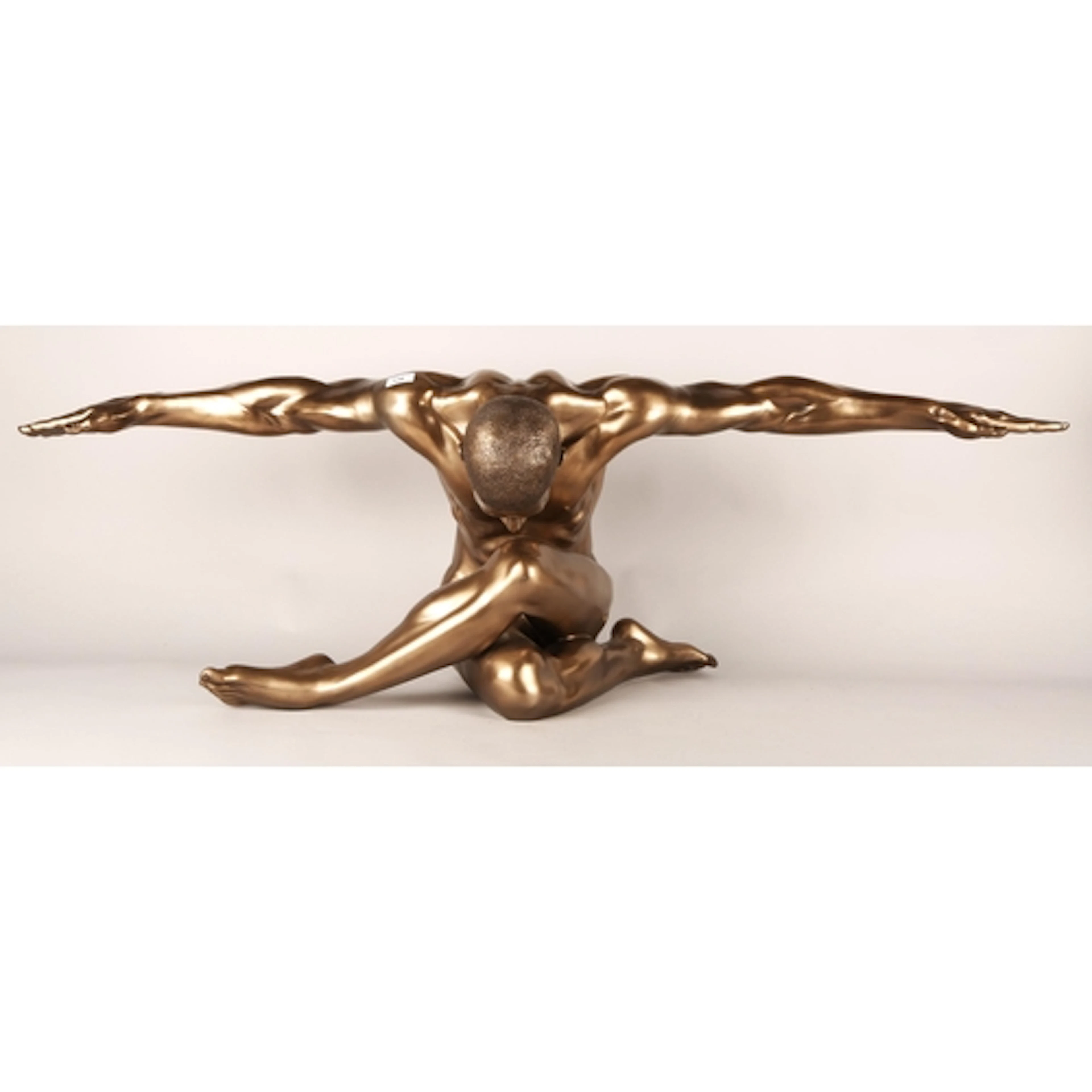 Contemporary sculpture of a posed male figure, Libra Distinc...