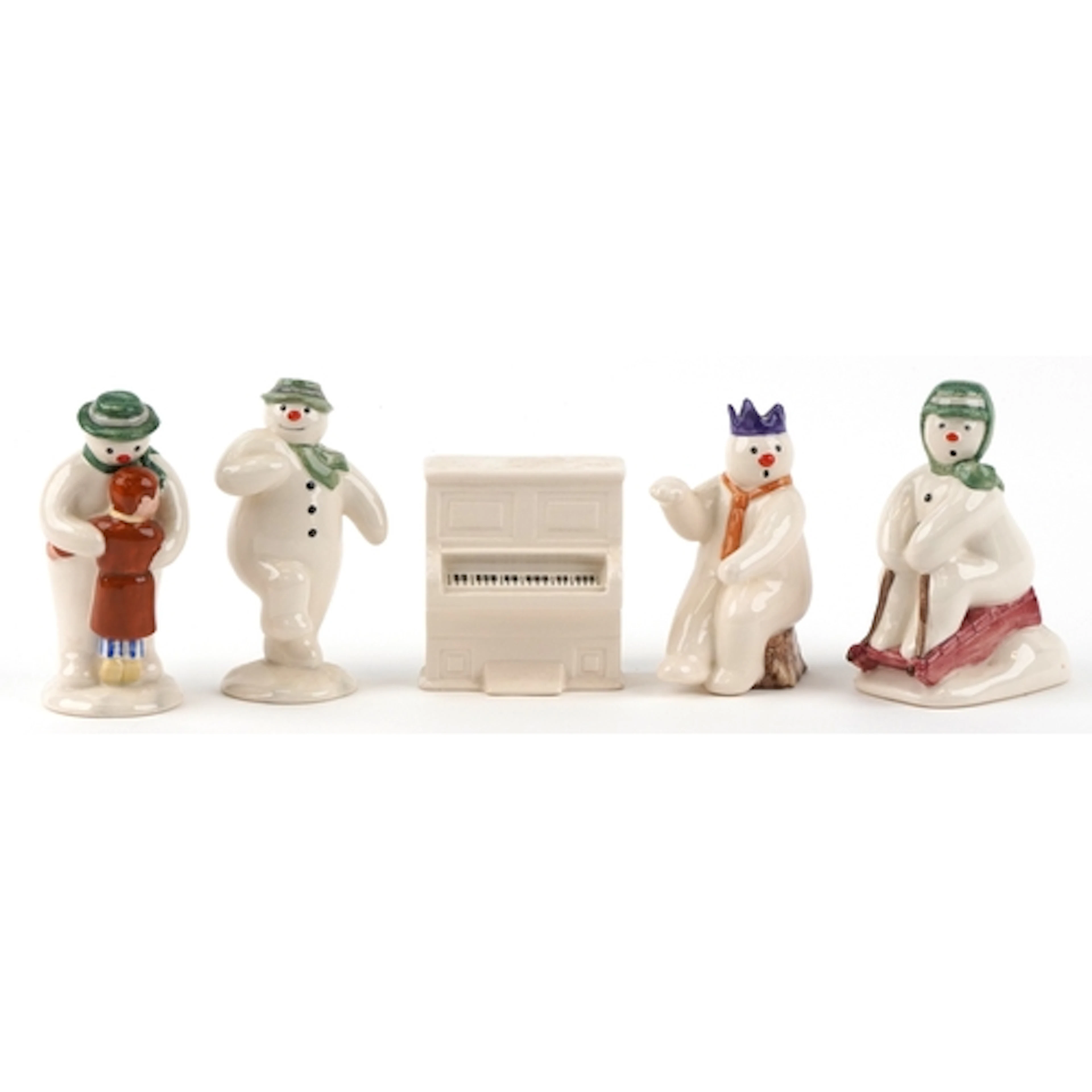 Five Royal Doulton porcelain items from the Snowman Collecti...