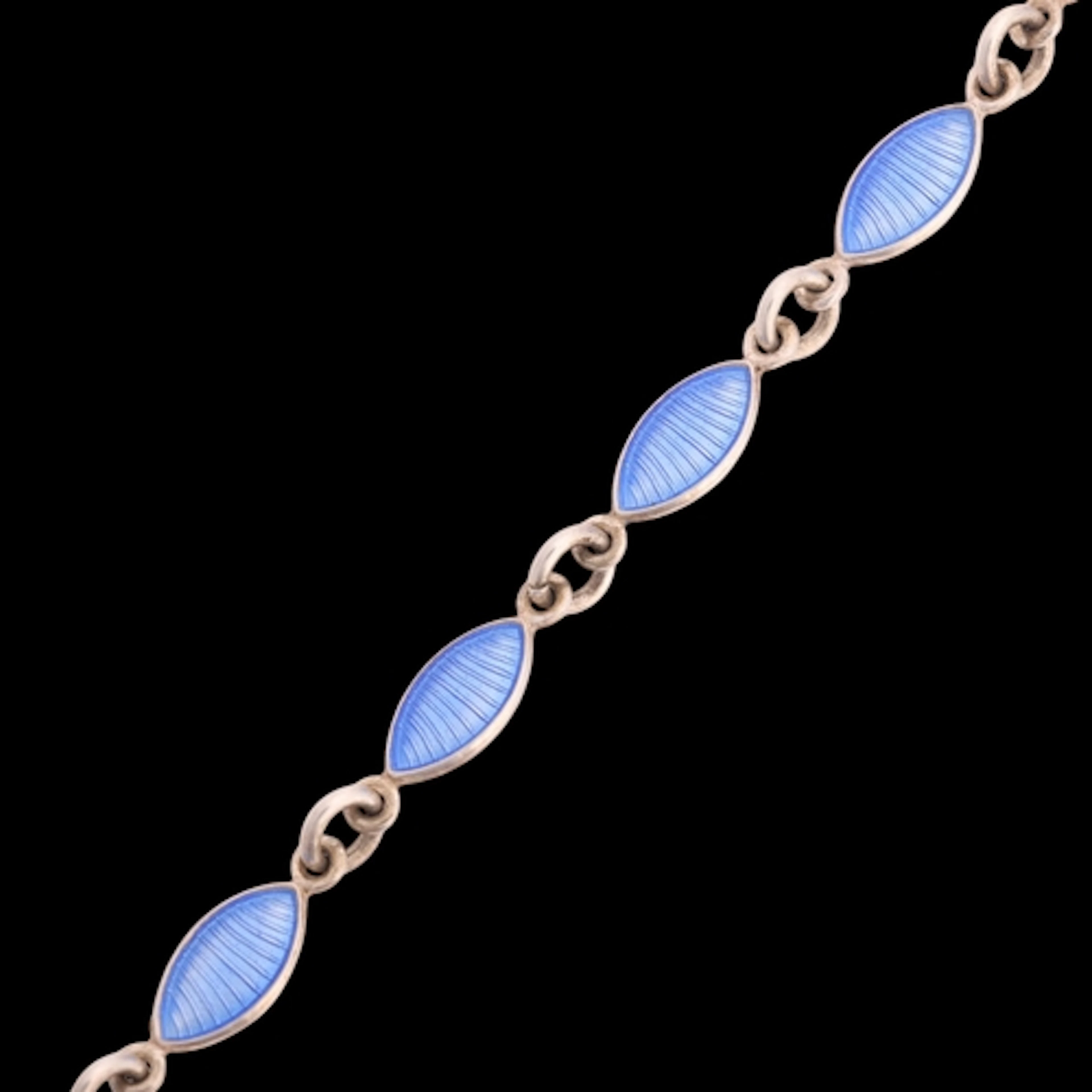 VOLMER BAHNER - a Danish modernist sterling silver blue enam...