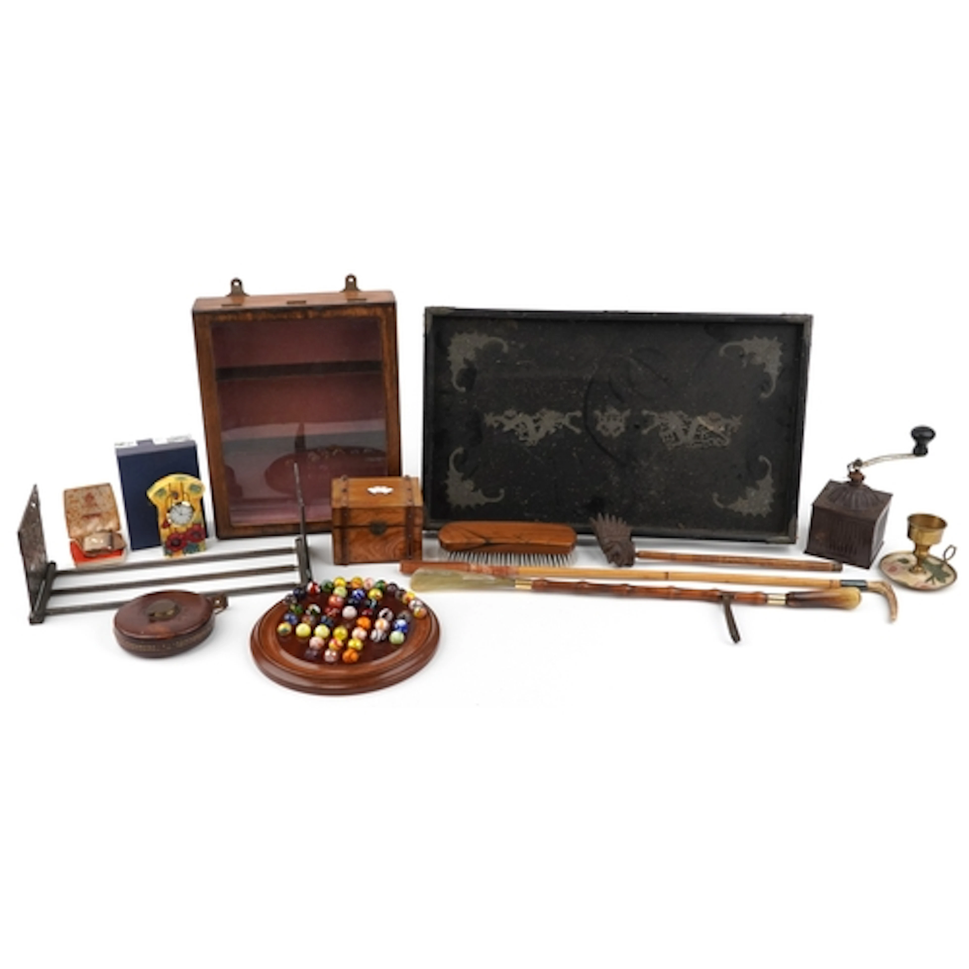 Antique and later sundry items including a solitaire board w...