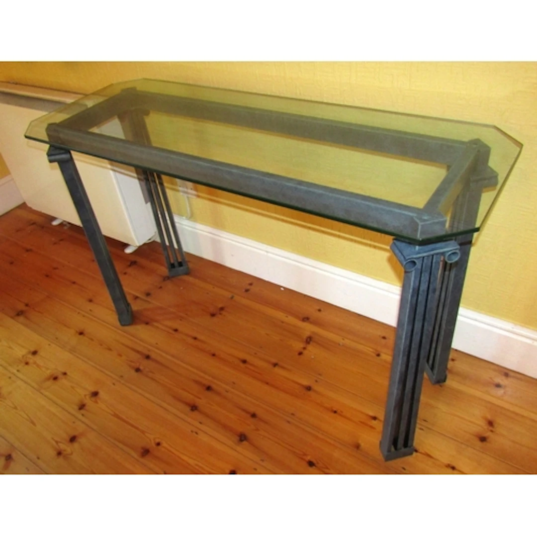 Al Frank Wrought Metal Rectangular Form Console Table Plate ...