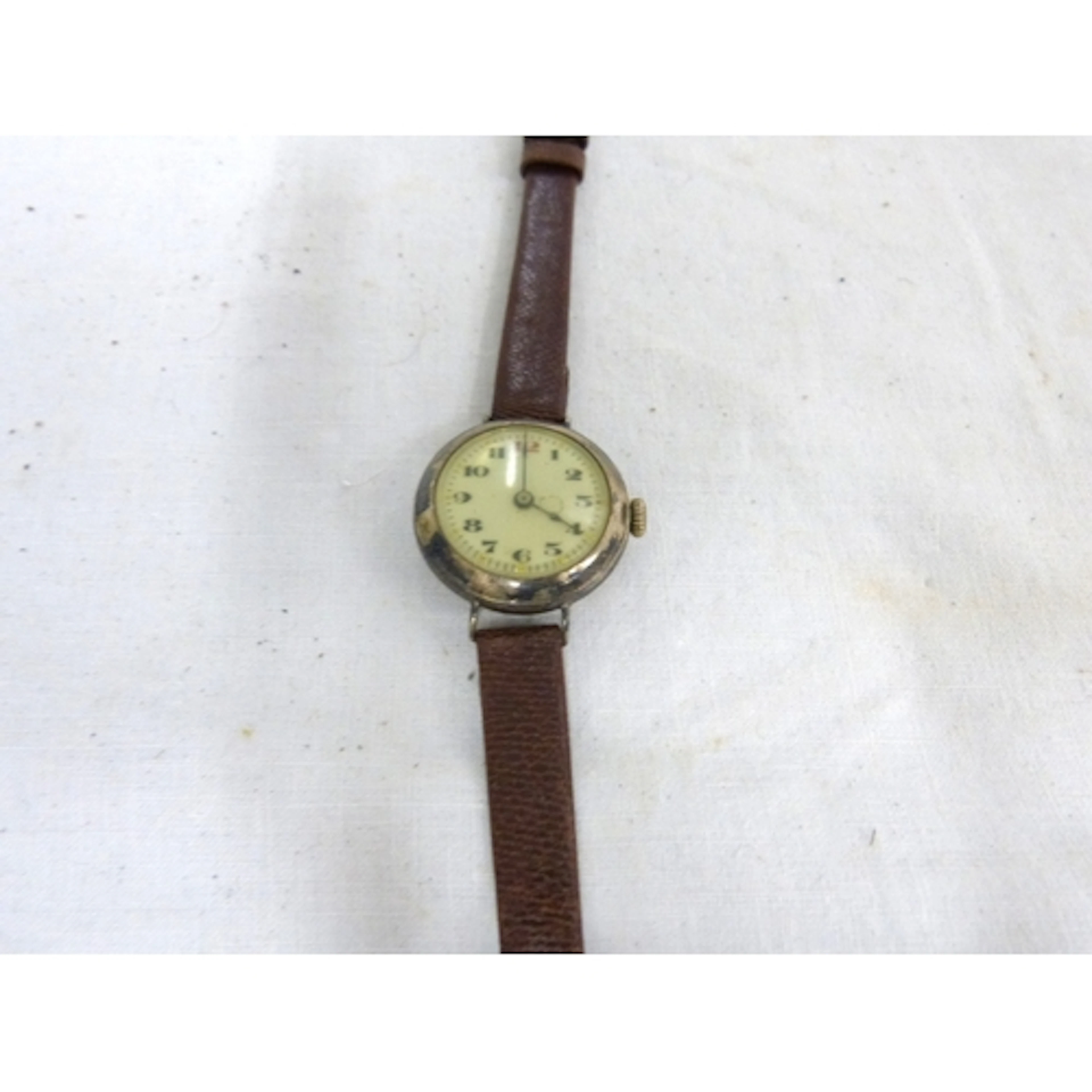 Small ladies silver cased wrist watch.