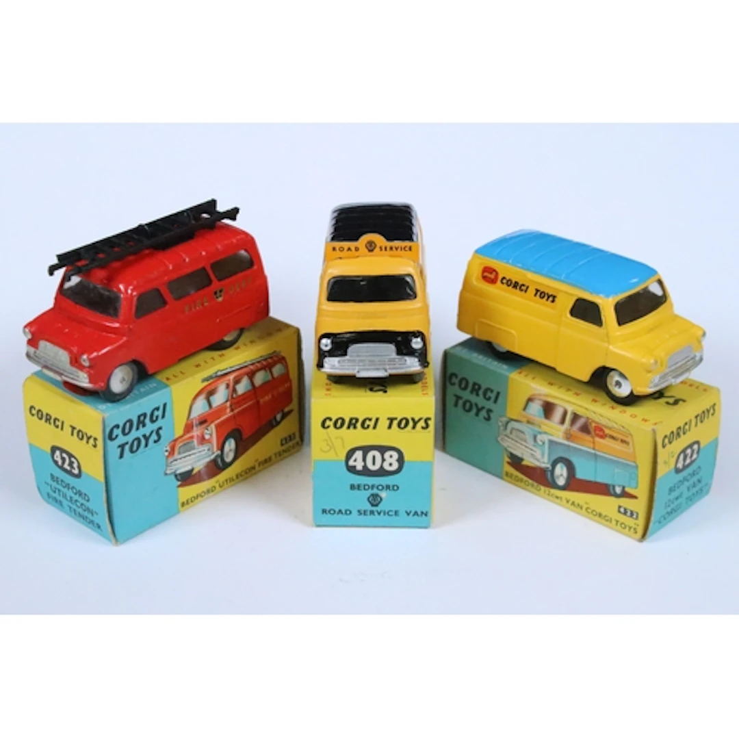 Three boxed Corgi Bedford diecast models to include 408 AA R...