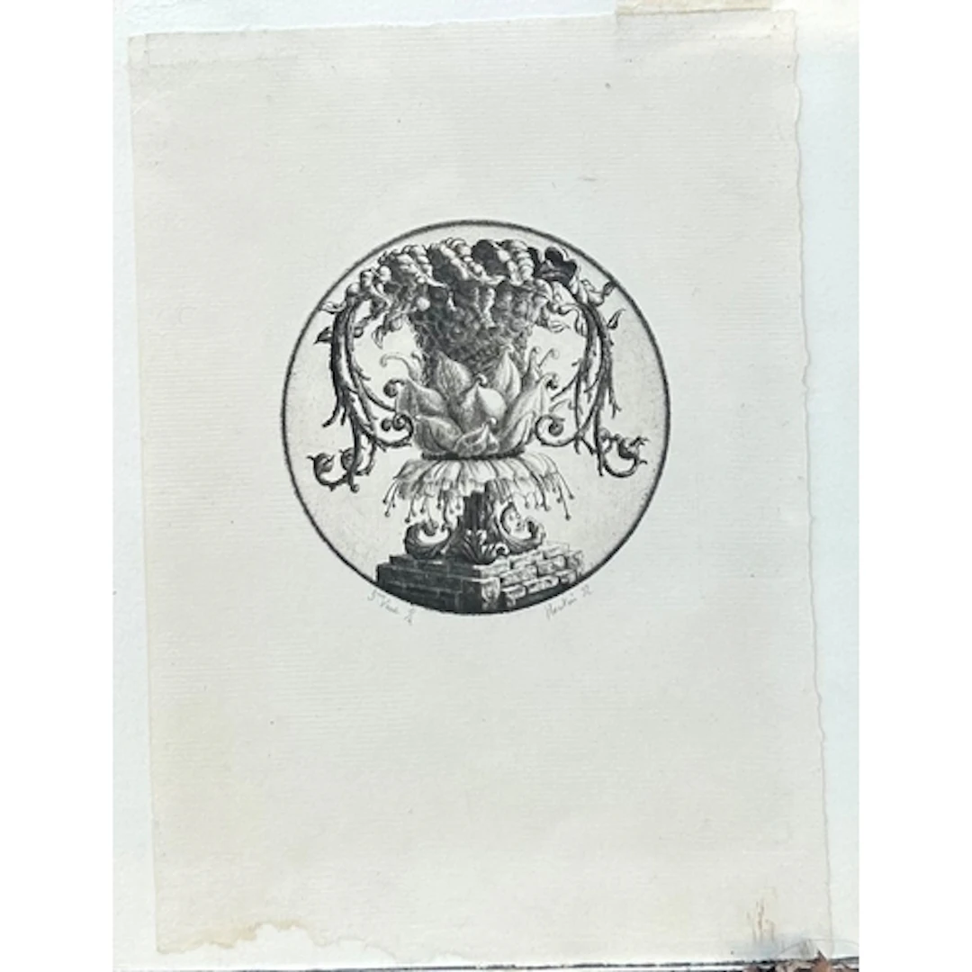 FRANÇOIS HOUTIN (FRENCH, B 1950): "3È VASE" ETCHING ON PAPER...