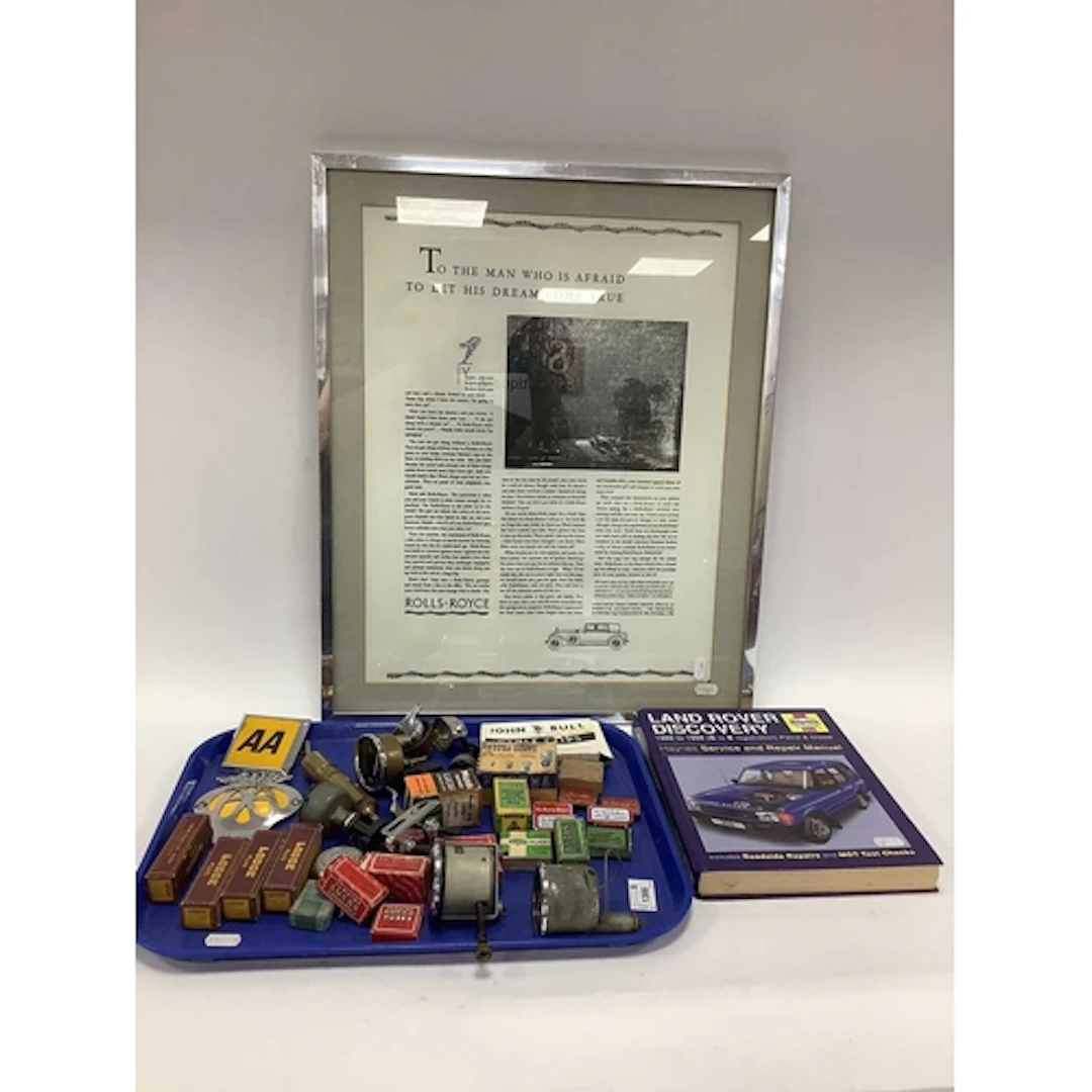 Automobilia; A quantity of predominantly pre-1970's car acce...