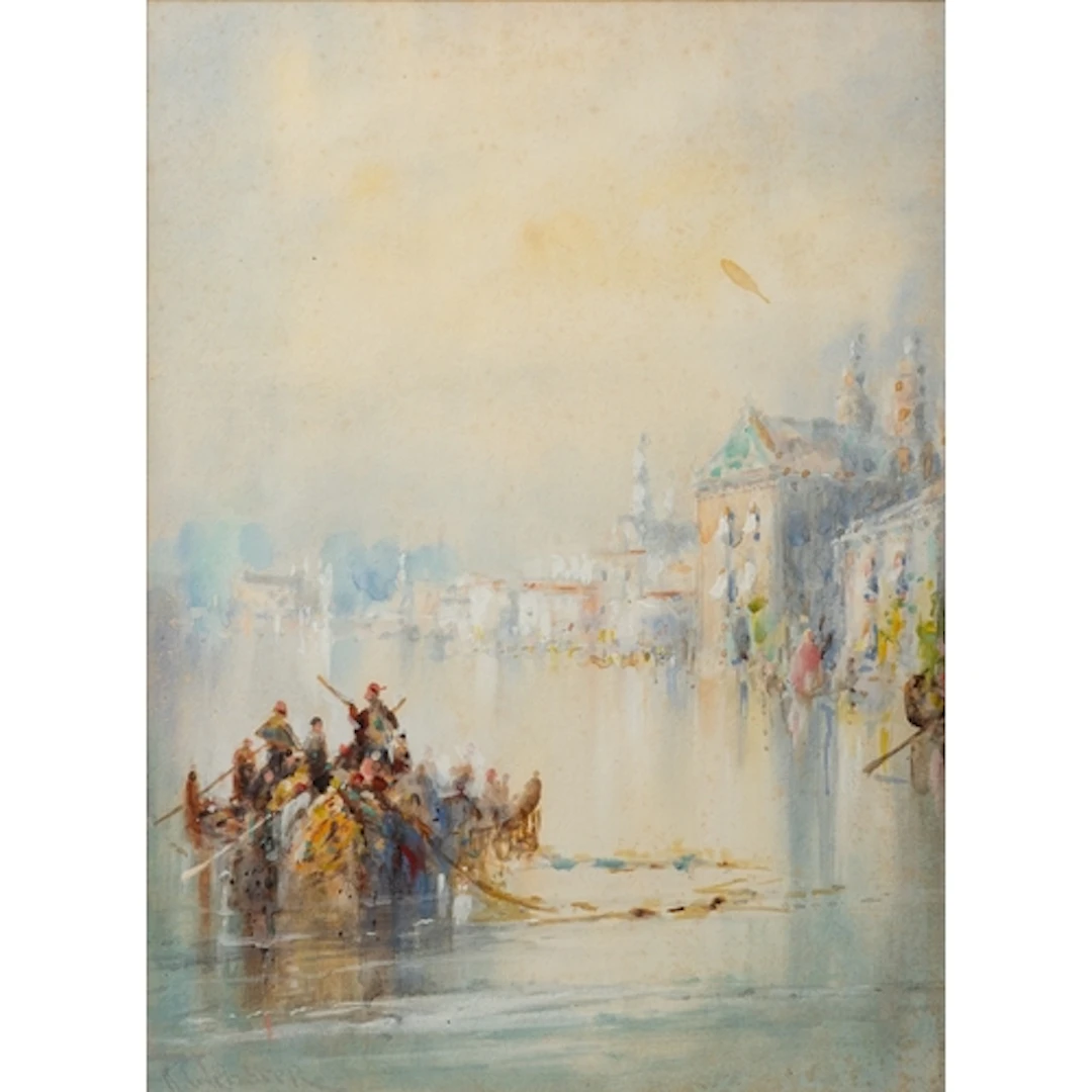 Robert Wellesley Webster (British, act 1887-1903) - A Venet...