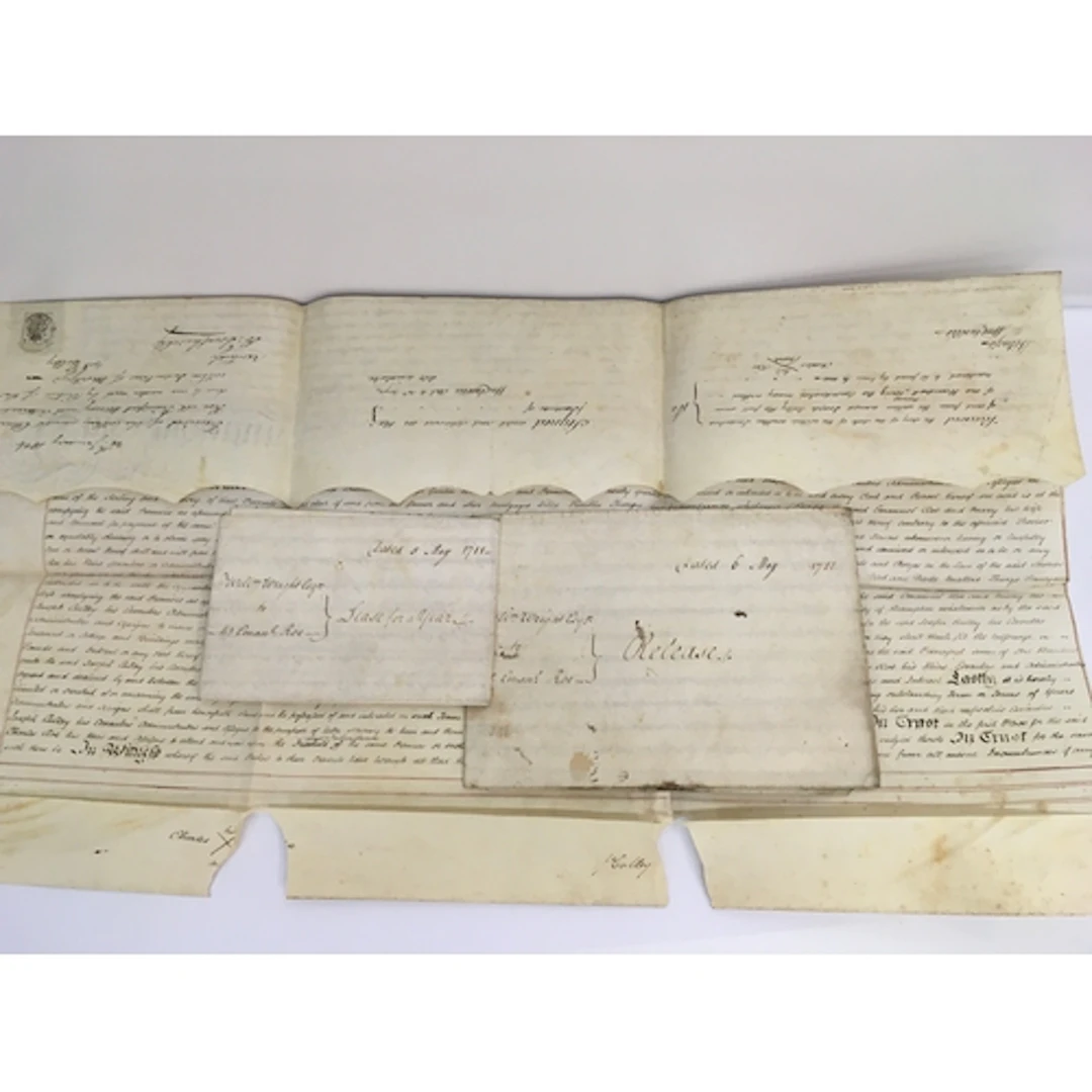 Several documents on the lease release and mortgage of &nbsp...