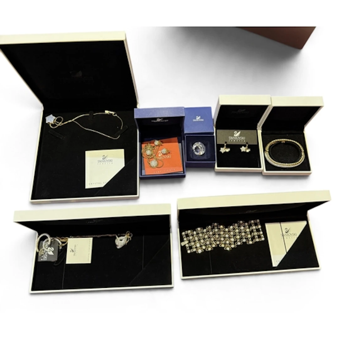 A COLLECTION OF SWAROVSKI JEWELLERY, INCLUDING NECKLACES Bra...
