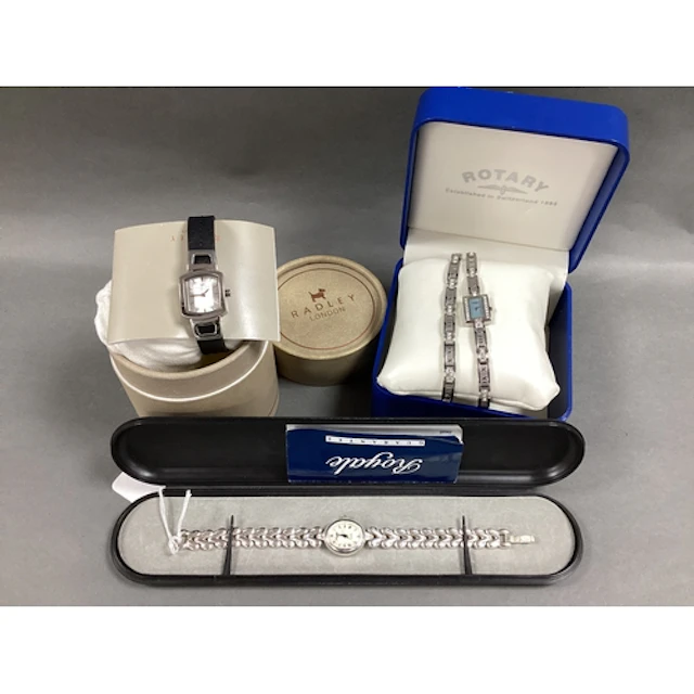 Royale Silver Modern Hallmarked Silver Cased Ladies Wristwat...