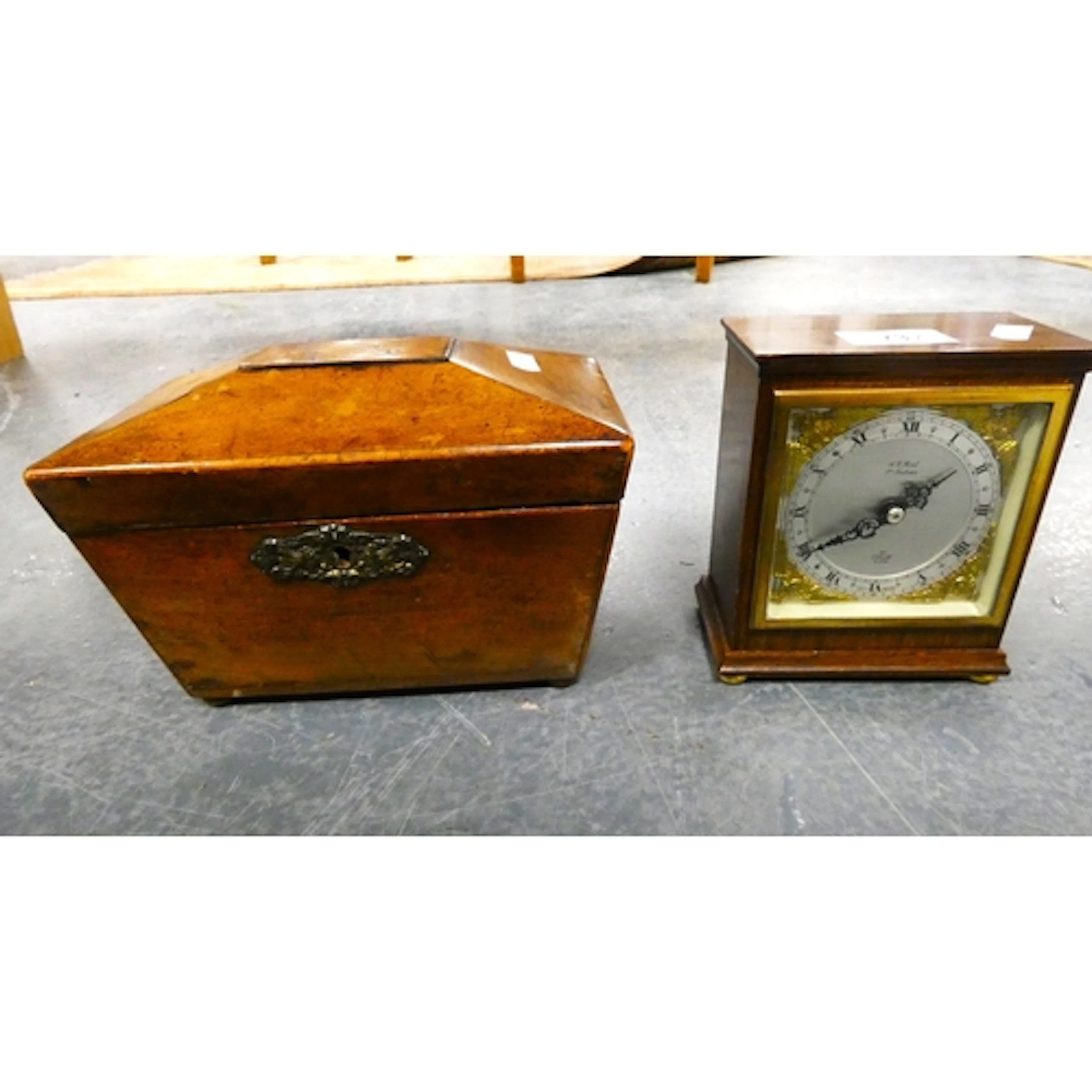 Elliott mantel clock retailed by AJ Reid, St Andrews, and 19...