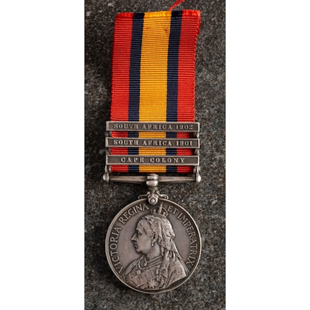 A Queen's South Africa Medal with three clasps to ''6337 Pte...