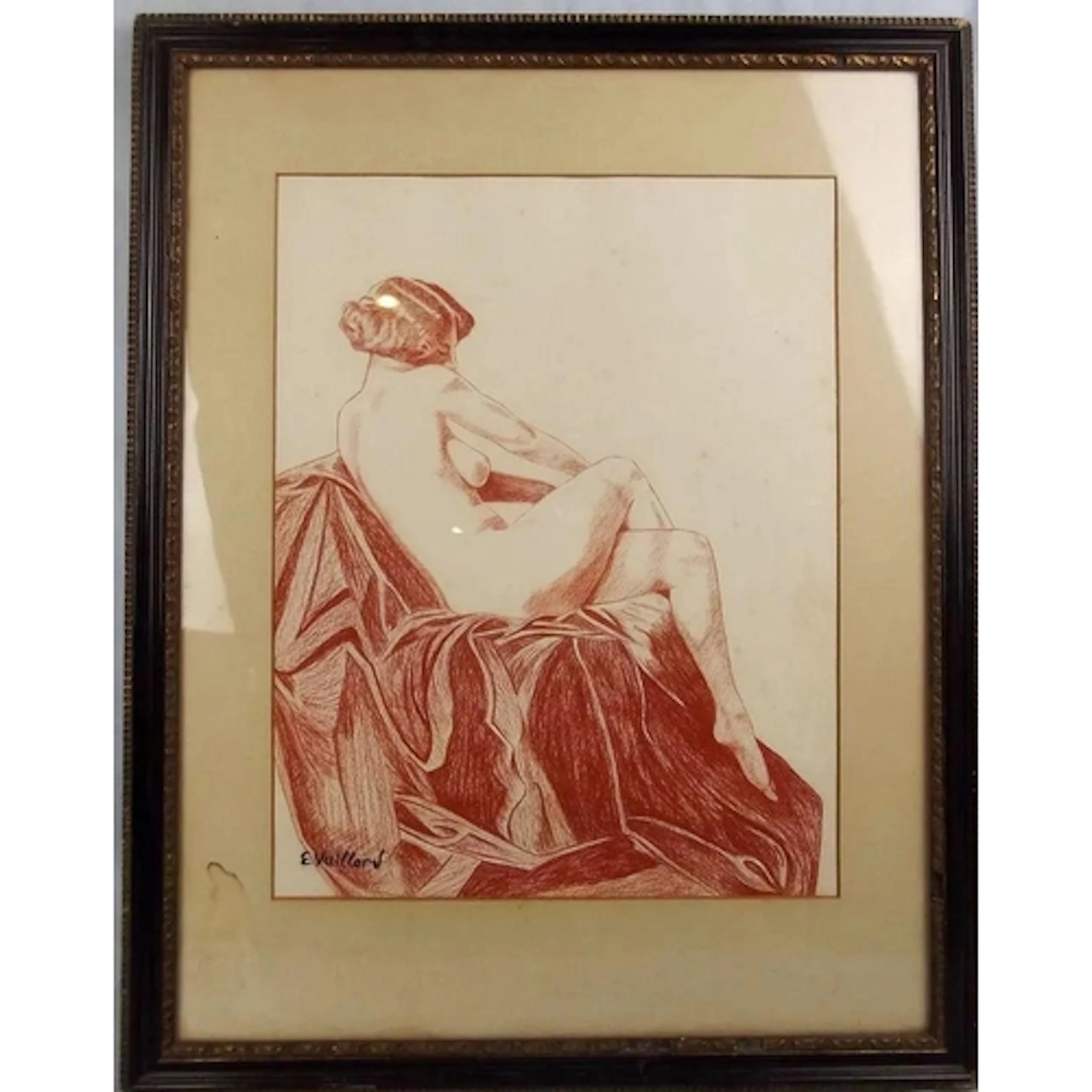 Circa 1920 Original Pastel Nude Lady By Édouard Vuillard (18...