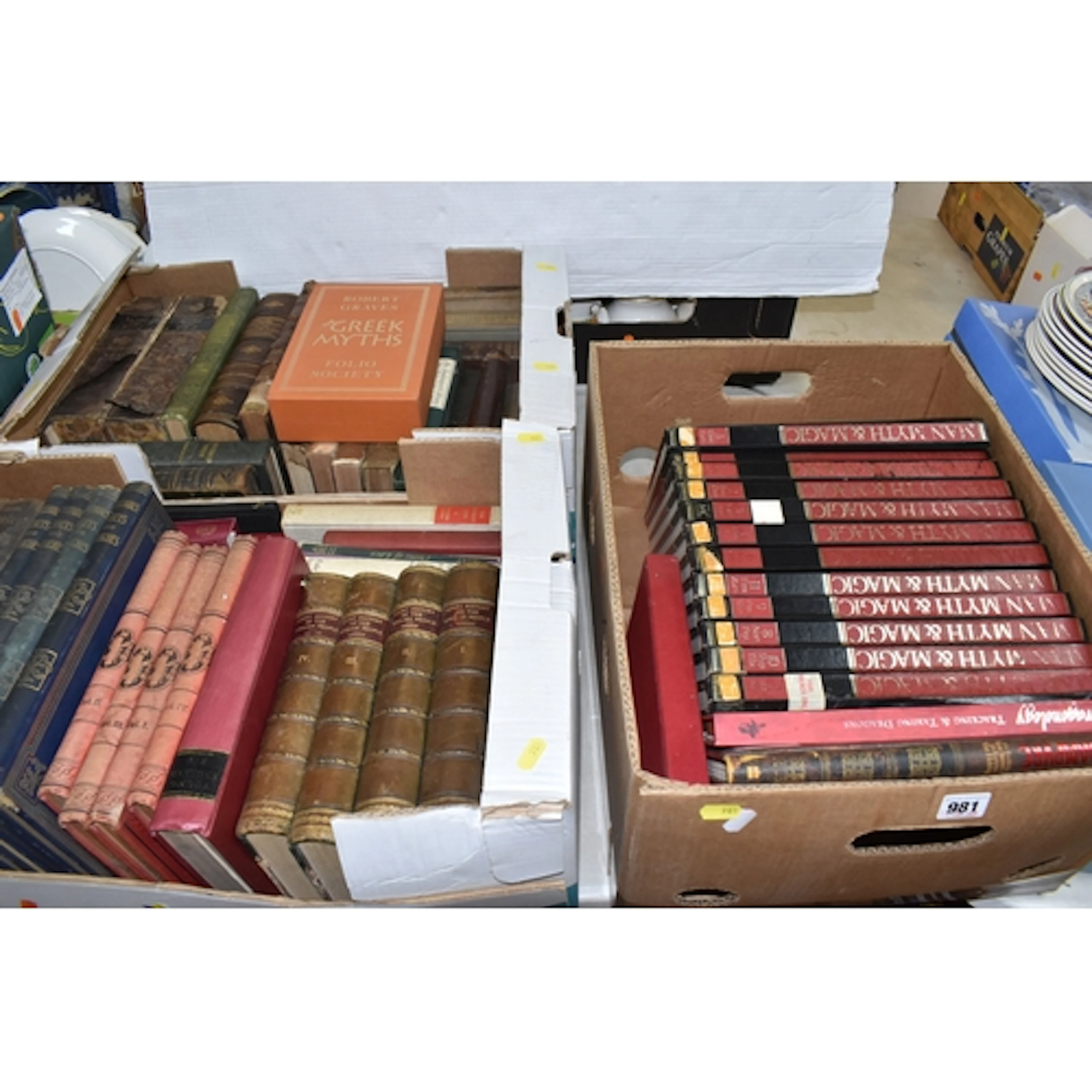 THREE BOXES OF ANTIQUARIAN & ENCYCLOPAEDIC TITLES containing...