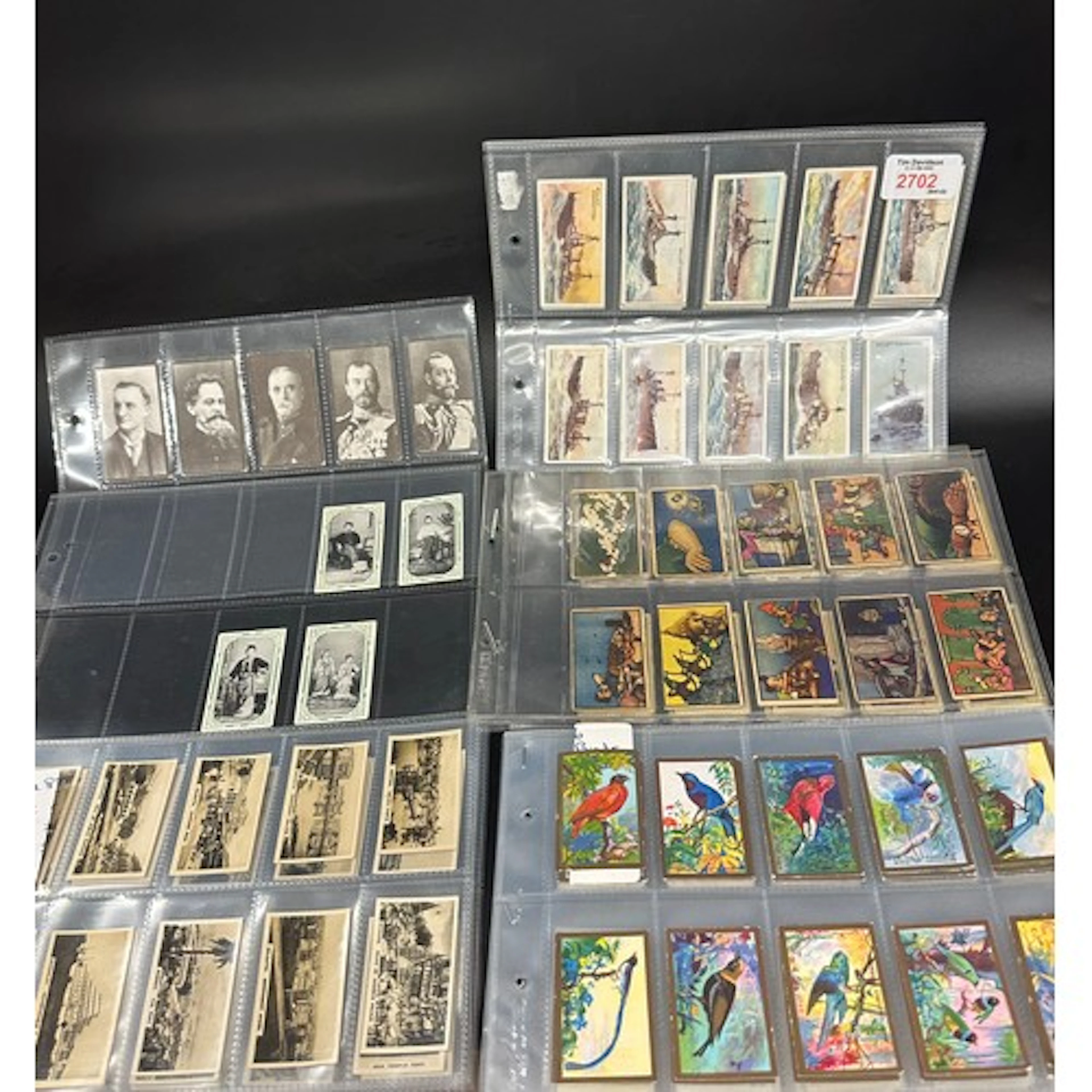 A collection of cigarette/trade cards, including BDV flag si...