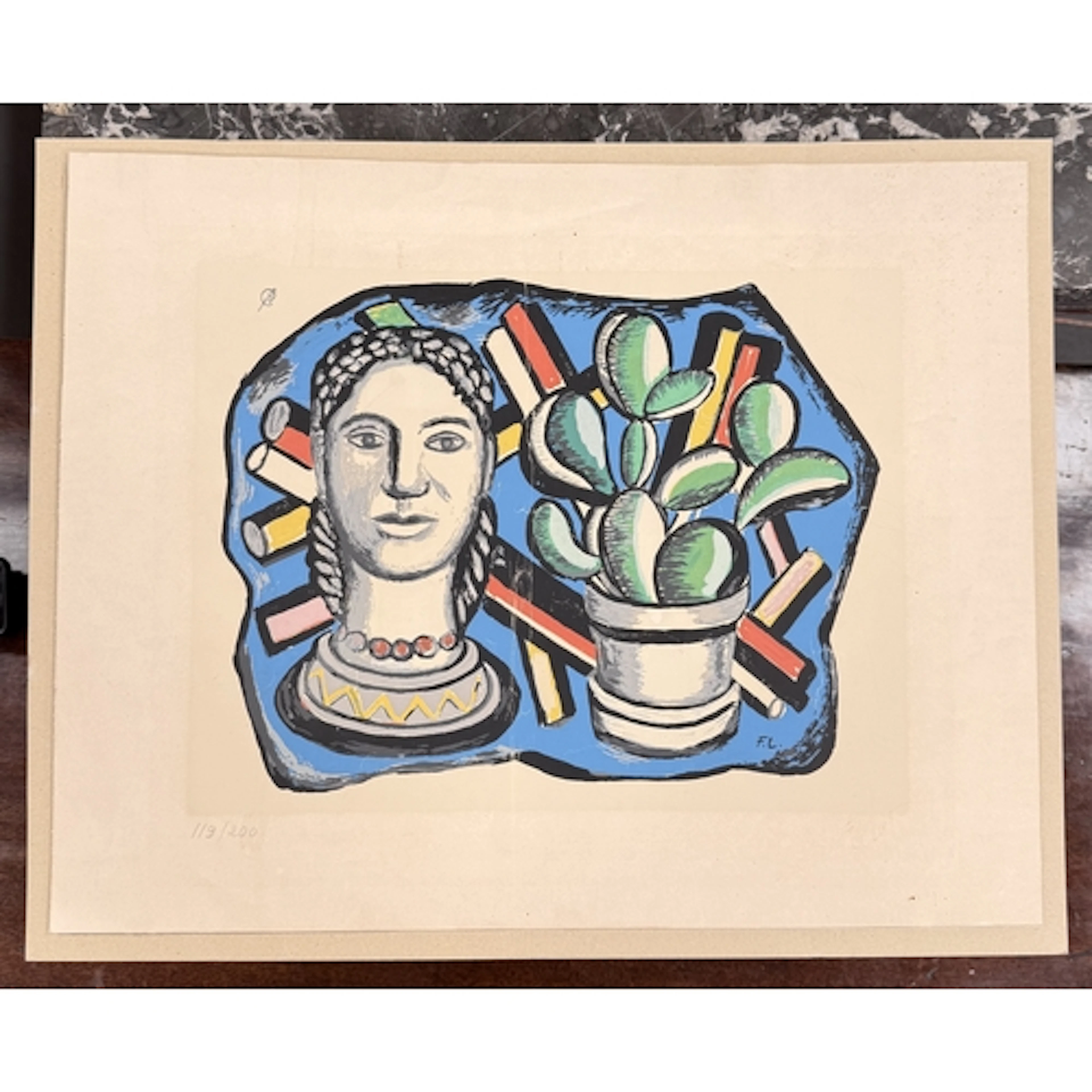 FERNAND LÉGER (FRENCH, 1881-1955): A STILL LIFE OF A HEAD WI...