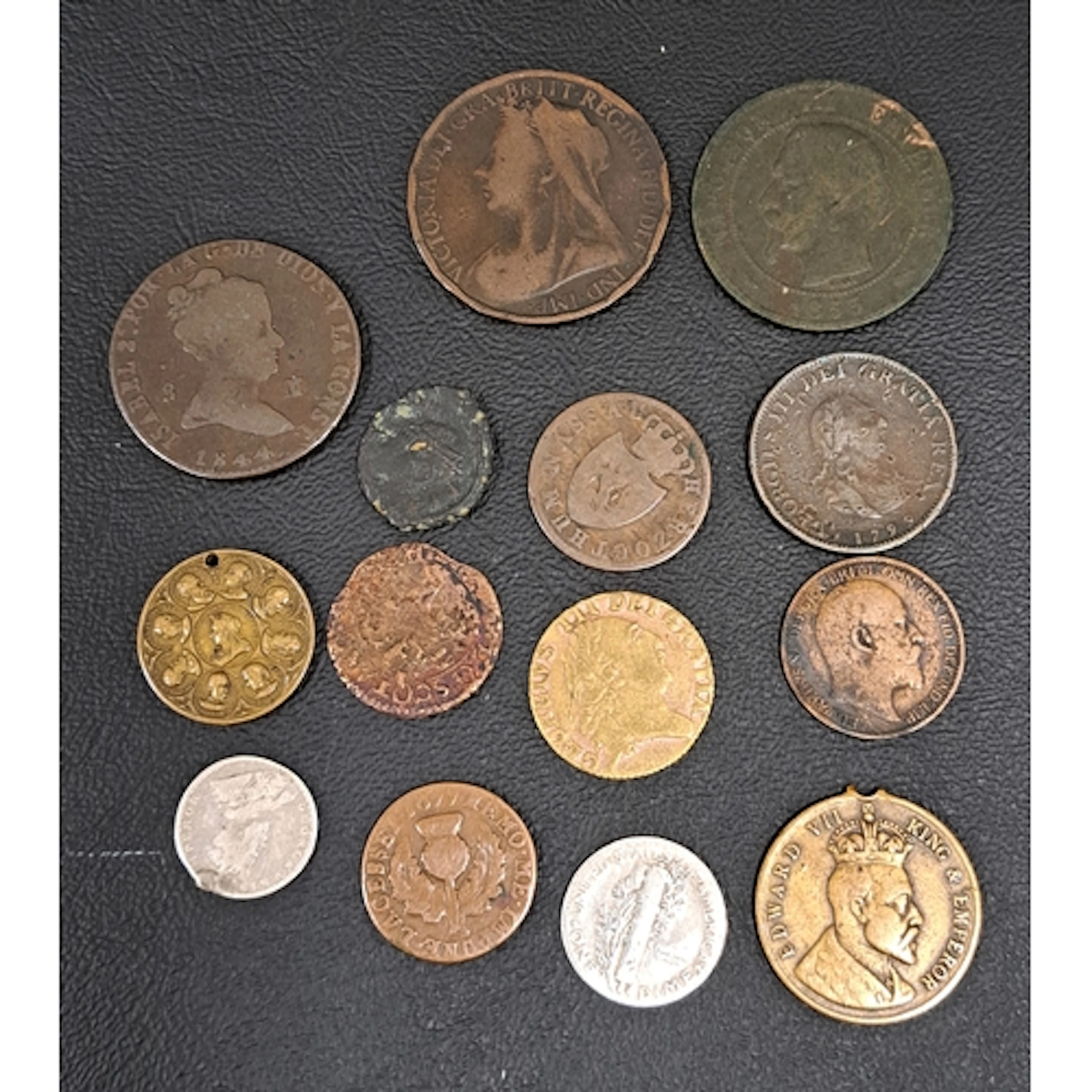 COLLECTION OF ANTIQUE WORLD COINS including a 1923 US Wing L...