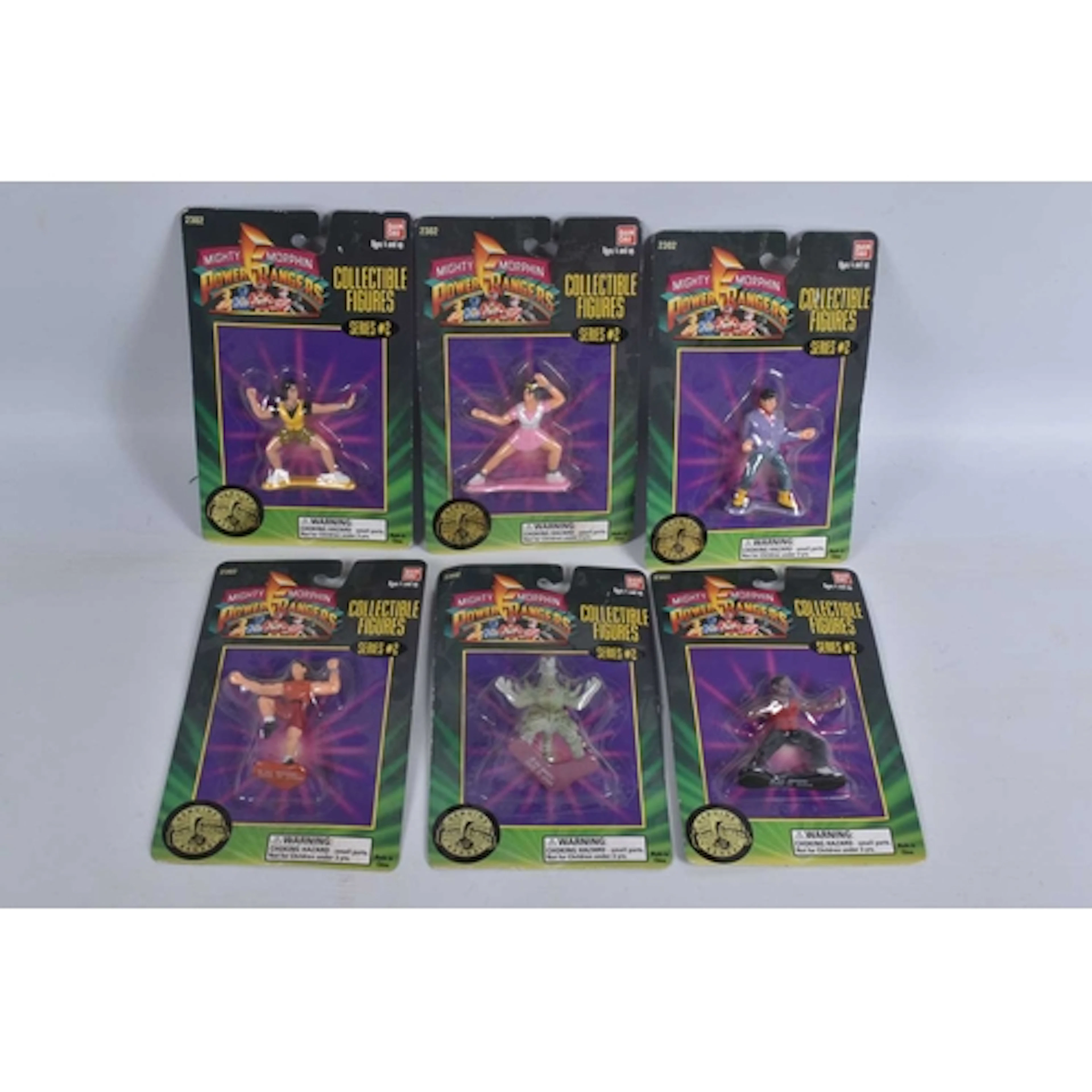 SIX BOXED BANDAI MIGHTY MORPHIN POWER RANGERS SERIES 2 COLLE...