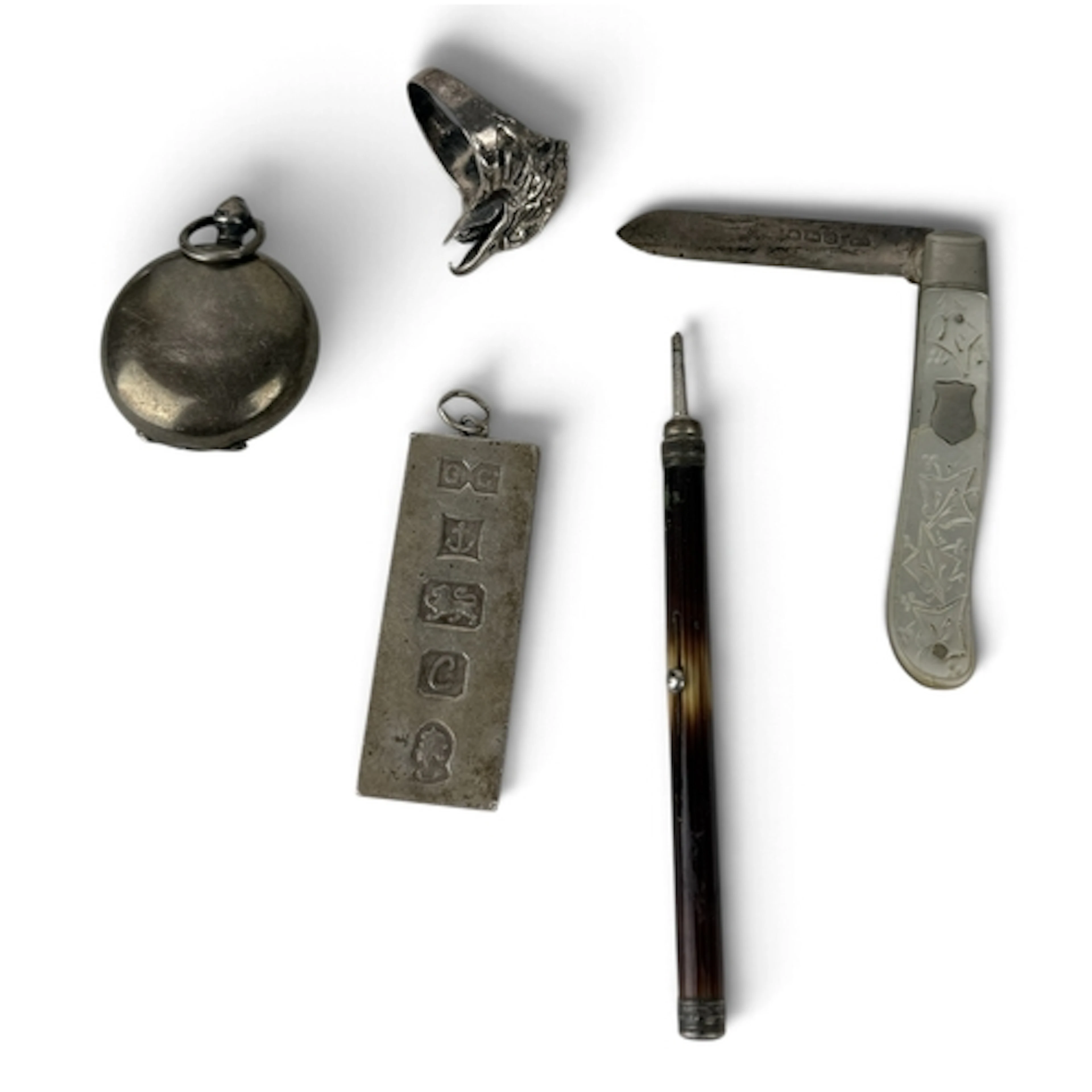 A VICTORIAN SILVER SOVEREIGN CASE, BIRMINGHAM 1899, SILVER I...