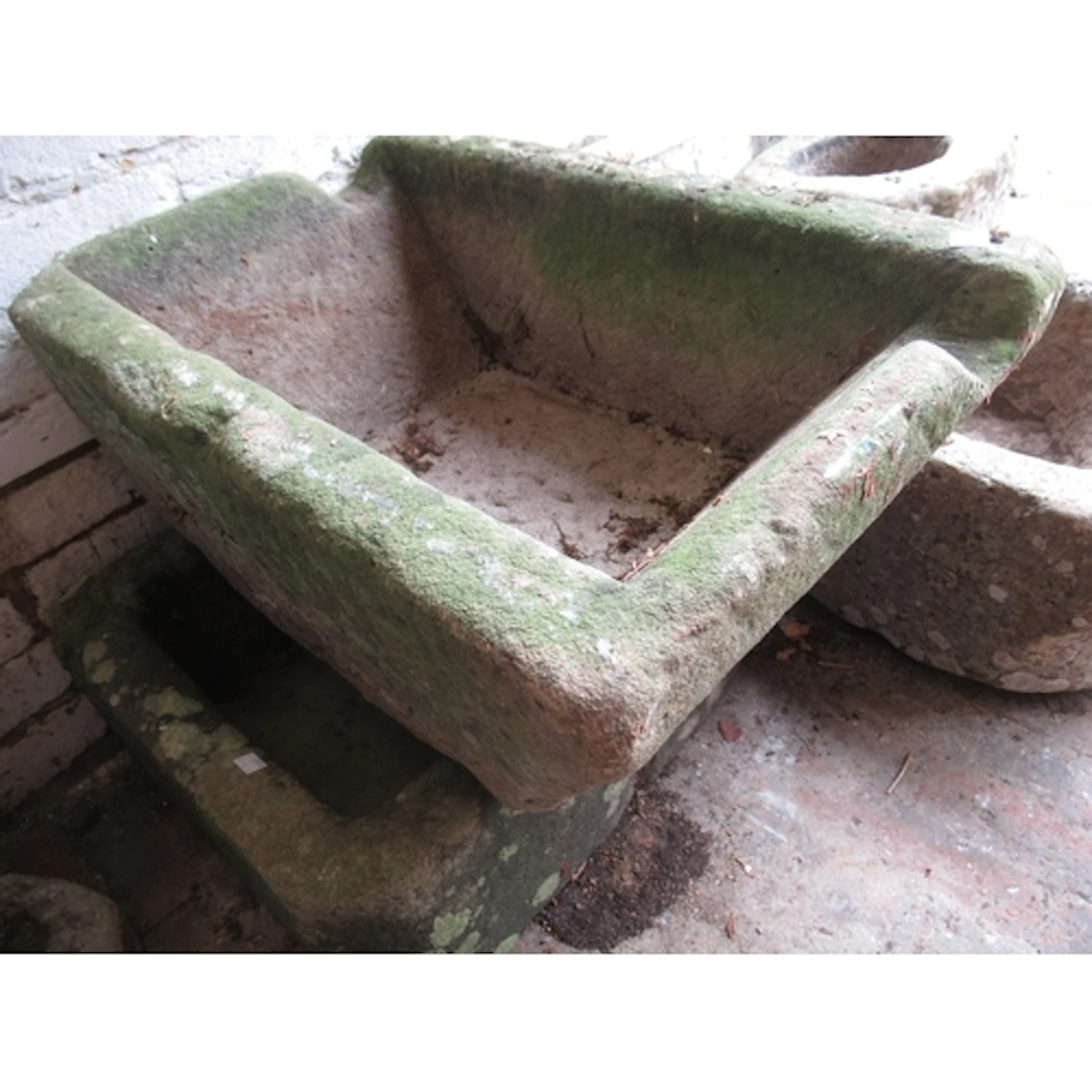 Antique stone trough, 67cm wide