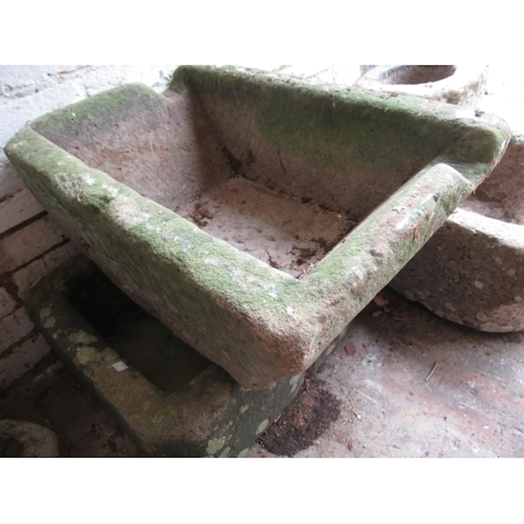 Antique stone trough, 67cm wide