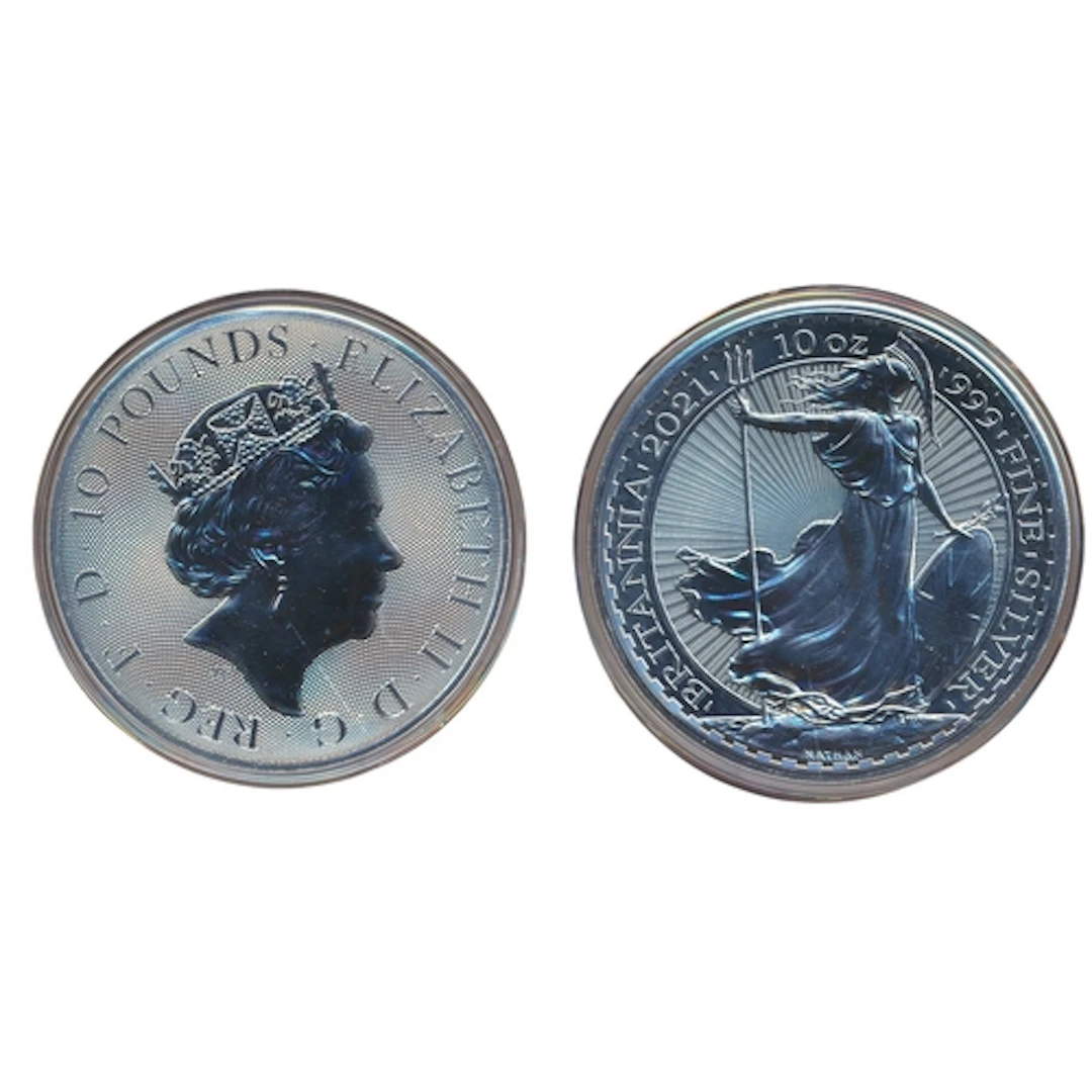 2021 'Britannia' 10oz uncirculated silver £10. (Y)