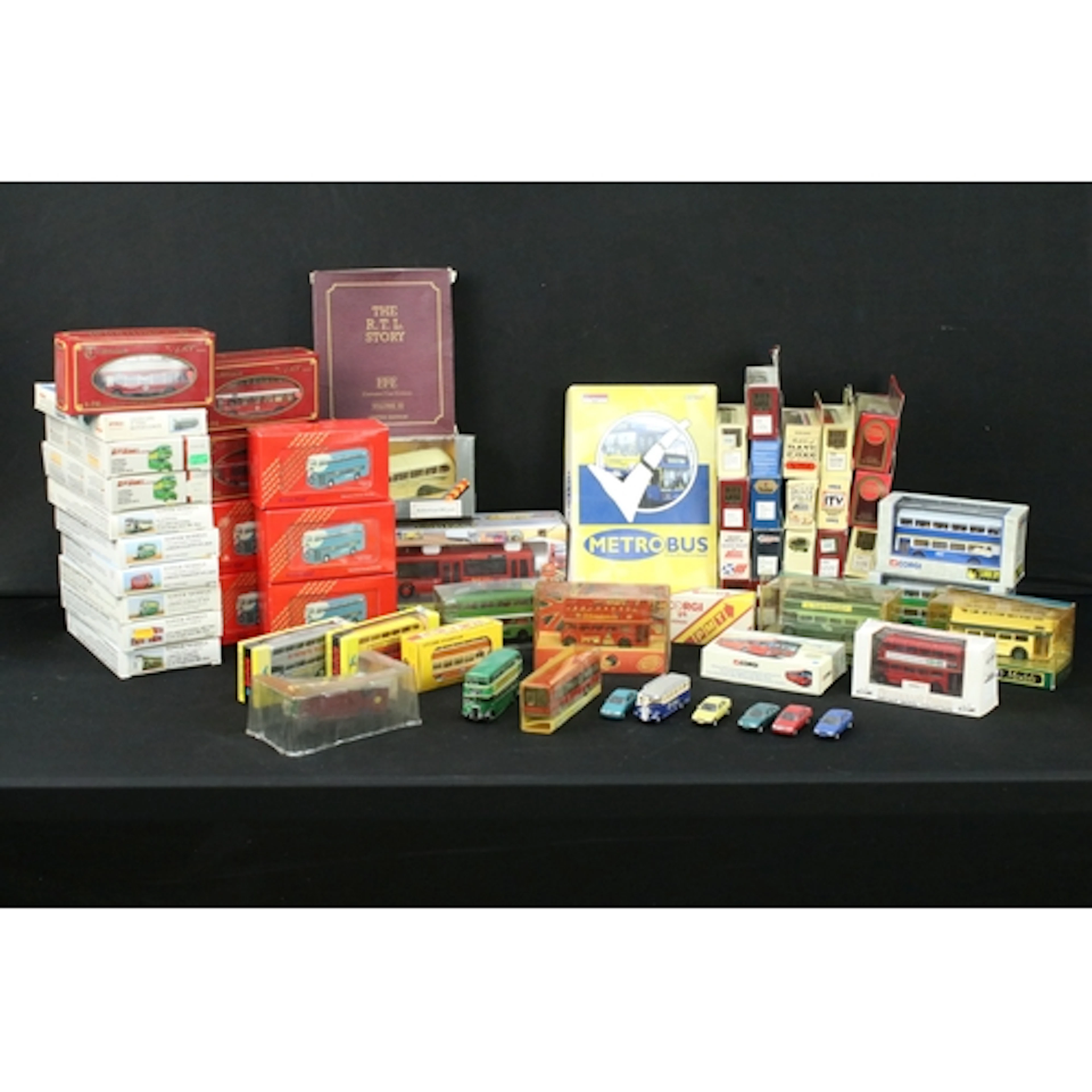 54 Boxed diecast model buses to include Corgi Original Omnib...
