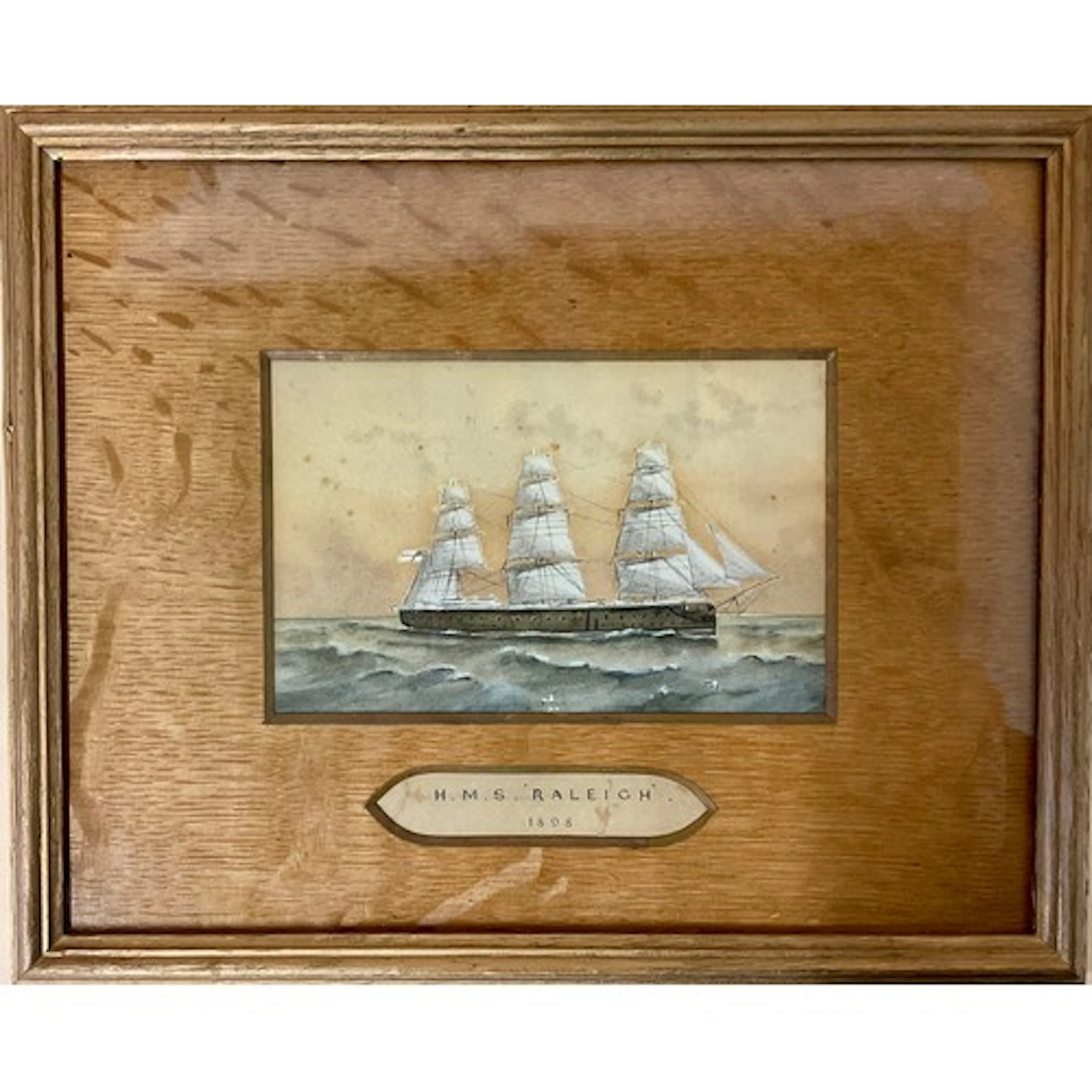 English Maritime School (19th century) HMS Raleigh titled an...