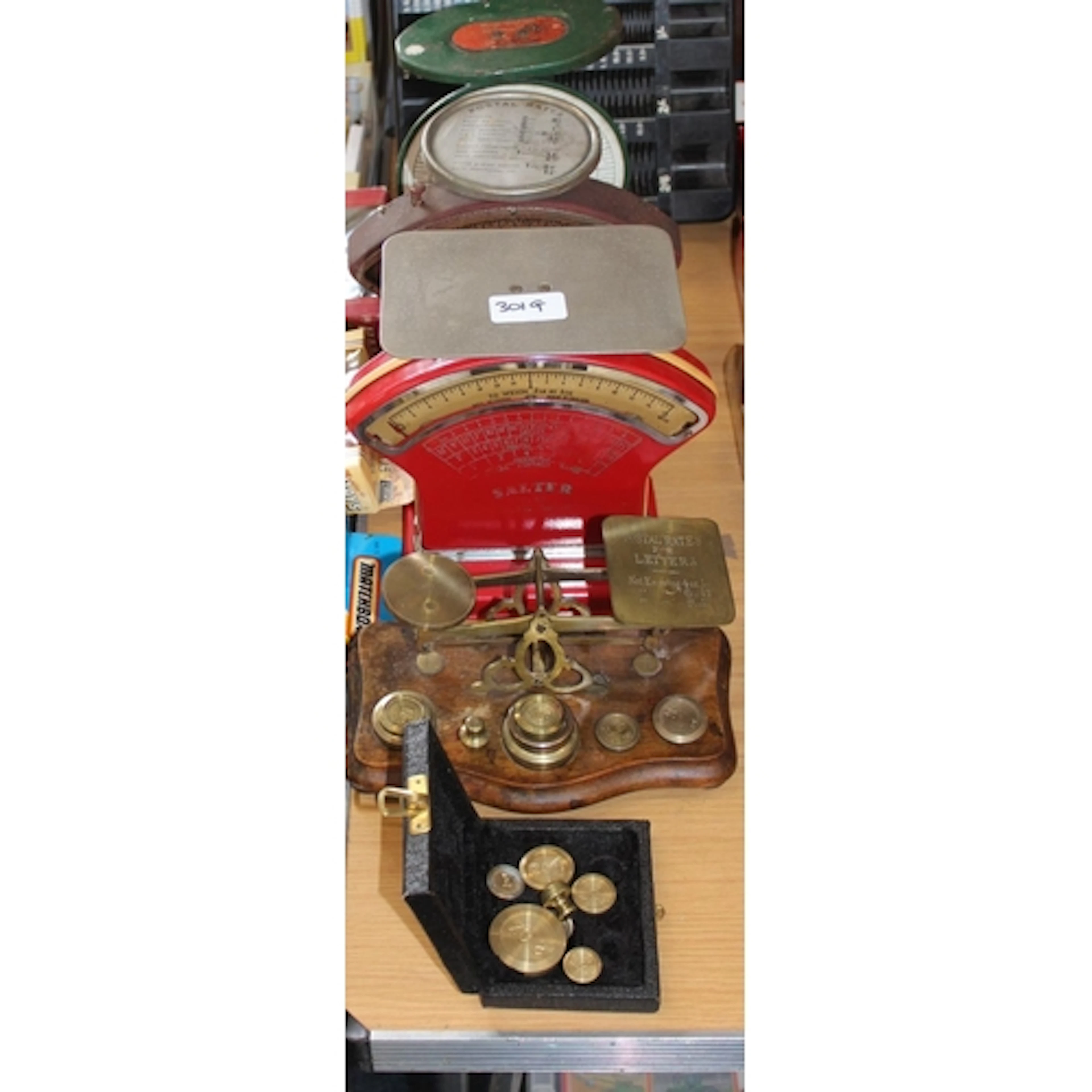 Vintage Post Office weighing scales, a set of postal scales,...
