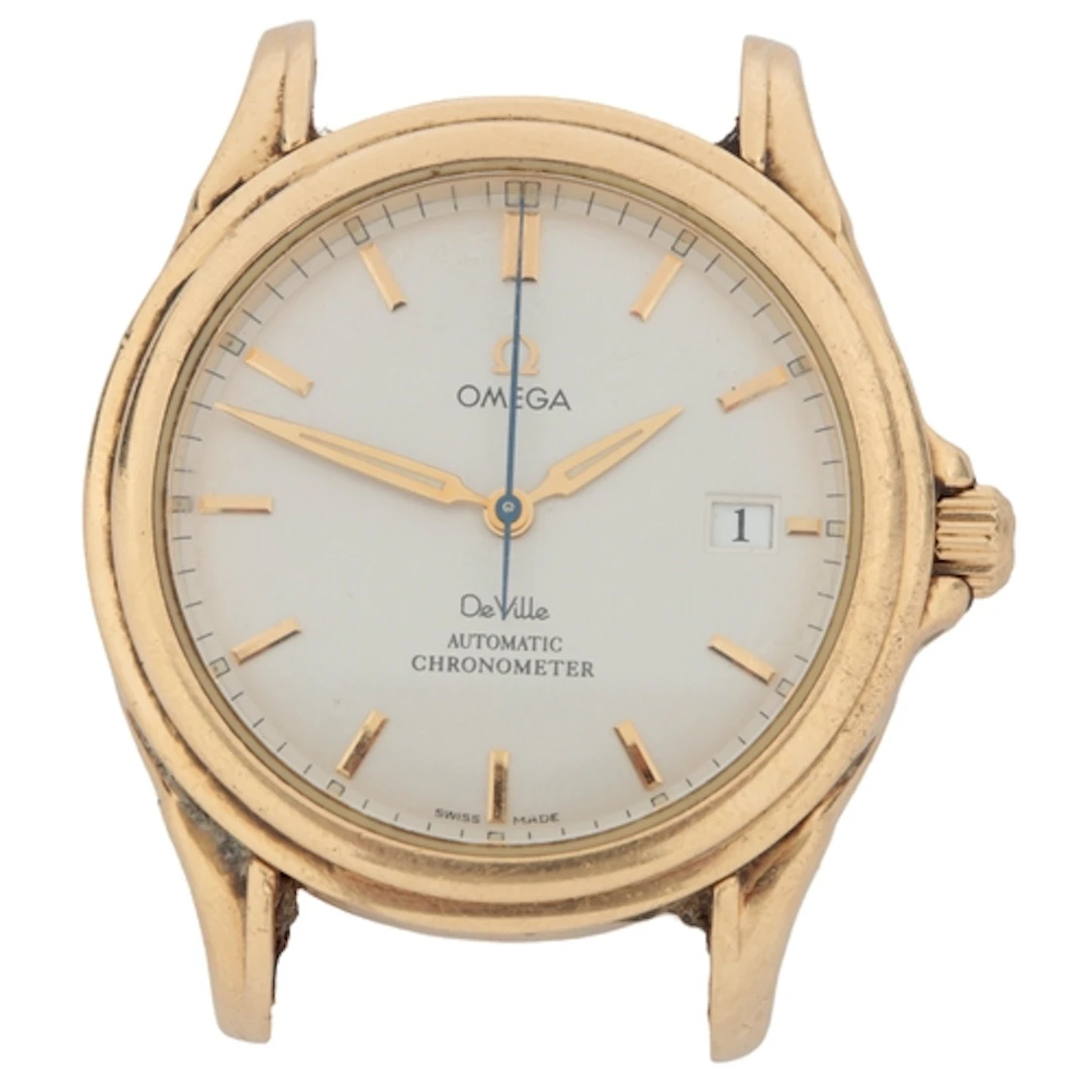A gentleman's 18ct gold Omega De Ville Automatic Chronometer...