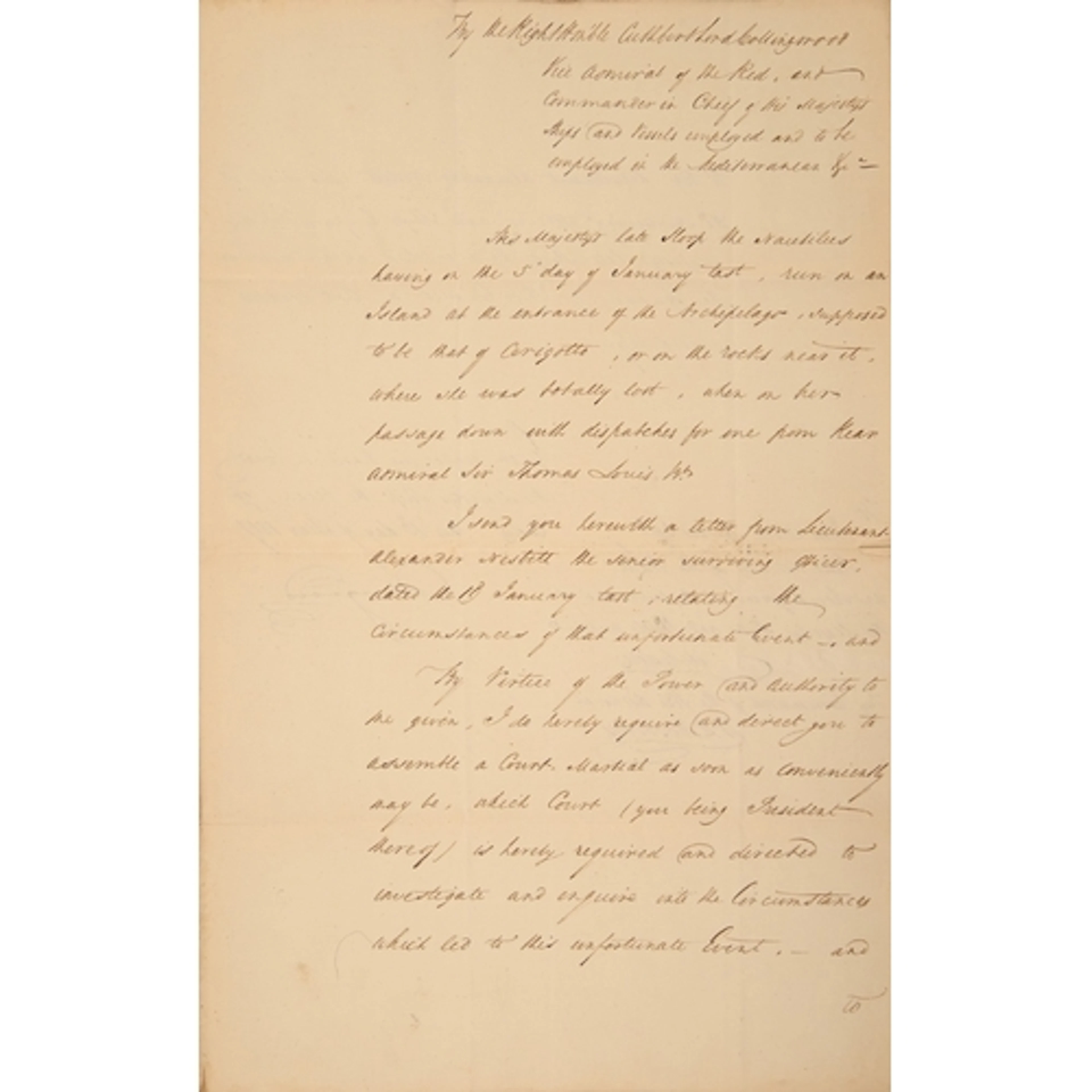 Royal Navy. Vice-Admiral Cuthbert Collingwood, 1st Baron Col...