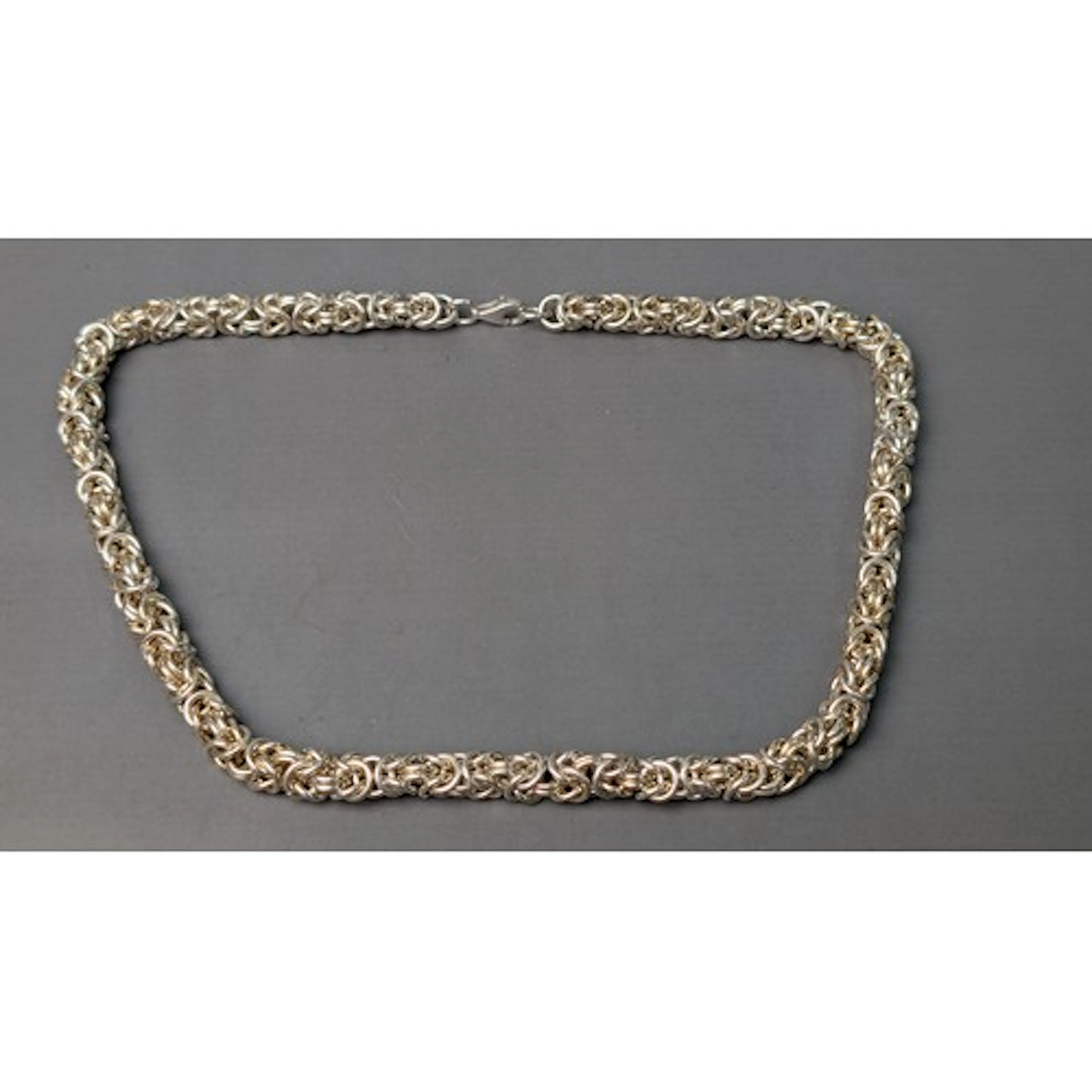 925 silver Byzantine link chain, length 515mm, 133.3 grams, ...