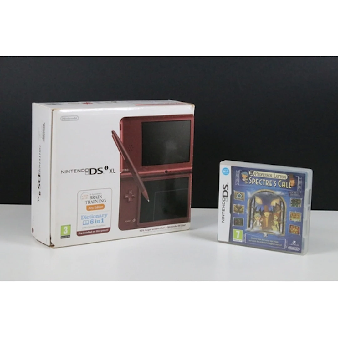 Retro Gaming - Boxed Nintendo DS XL handheld console with ca...