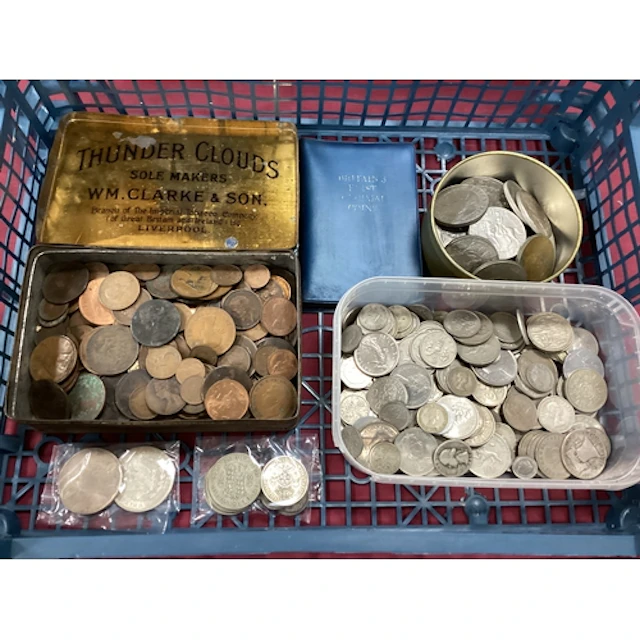 Large Collection Of GB And World Coinage, includes a 1921 US...