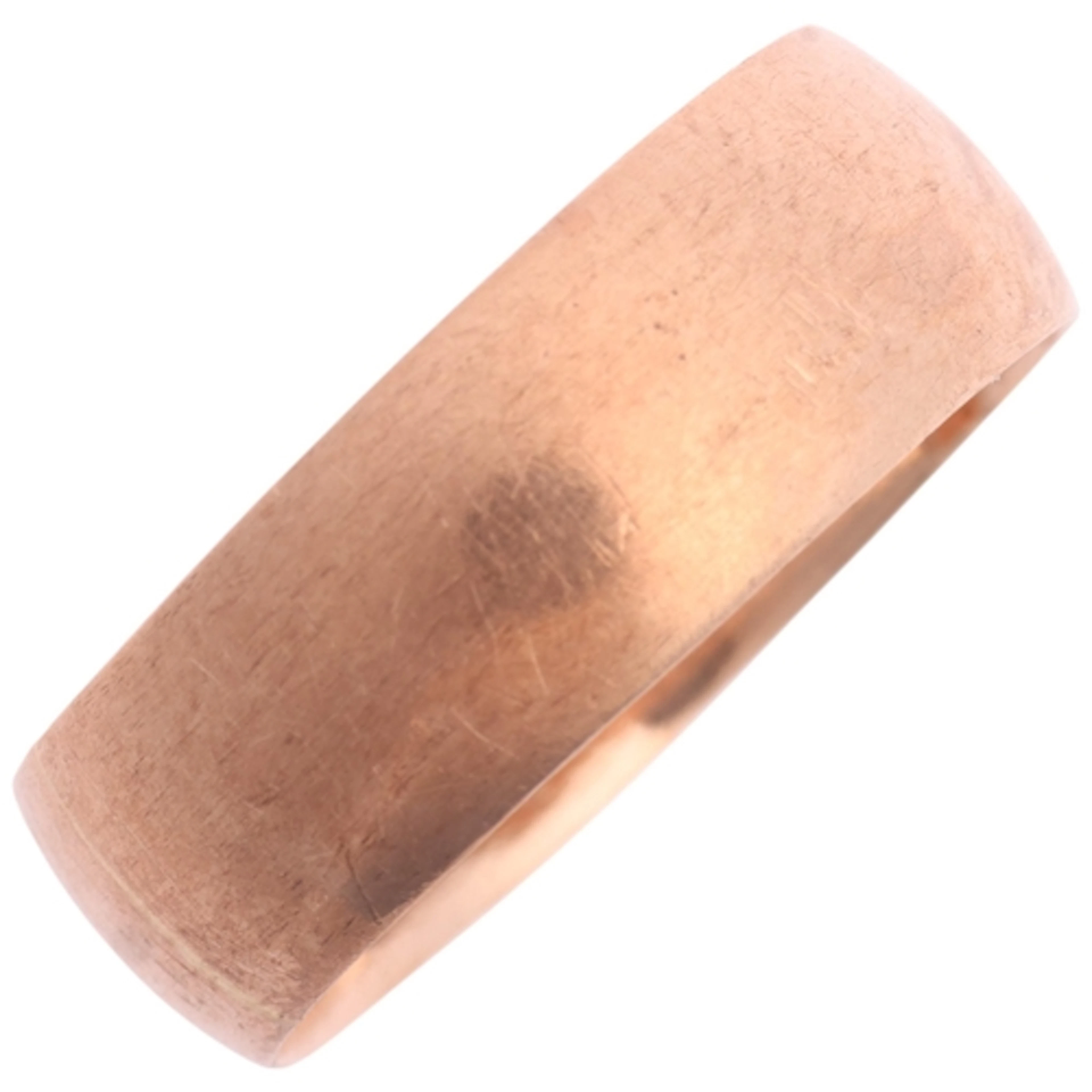 An Antique 9ct rose gold wedding band ring, maker JG, Cheste...