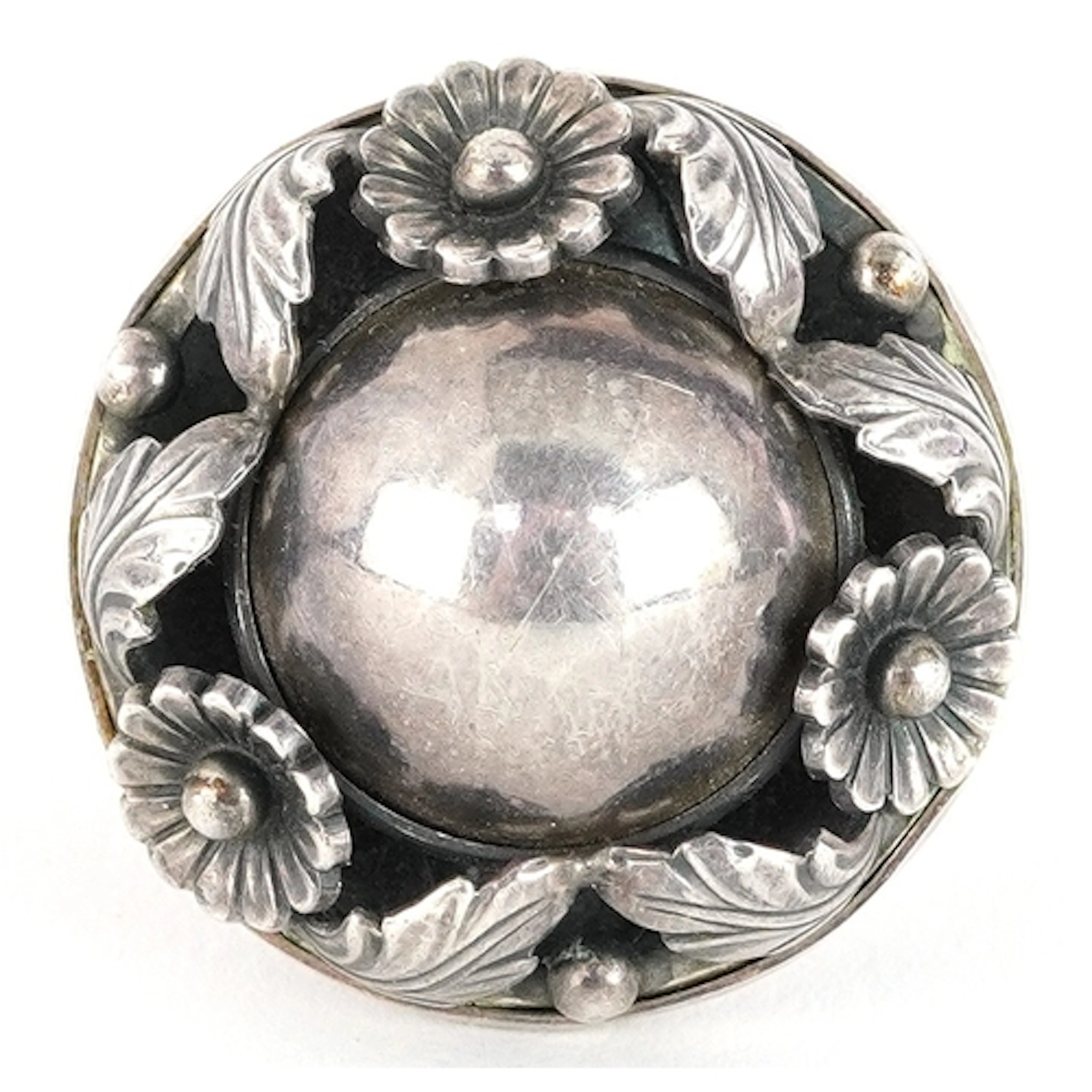 Niels Erik From, Danish sterling silver naturalistic ring, s...