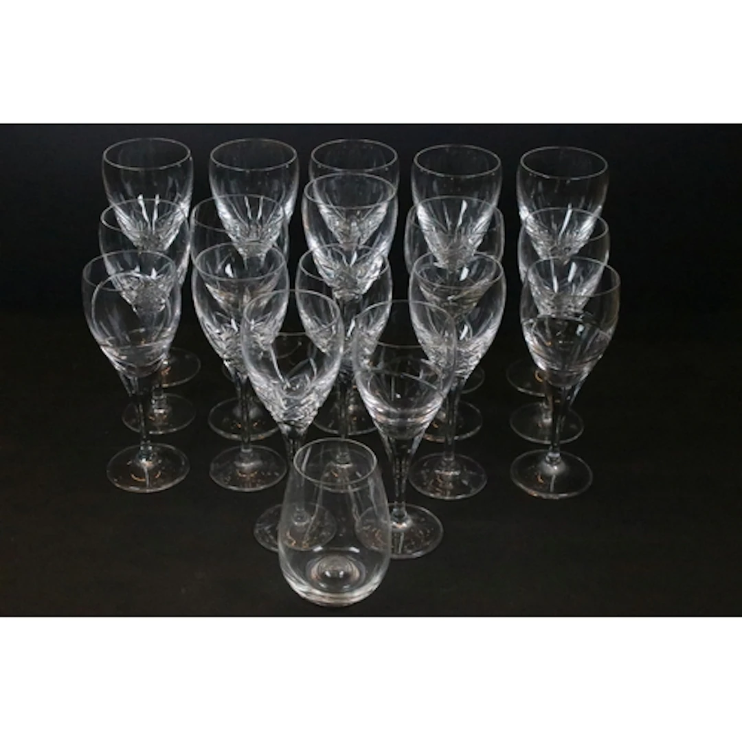 Collection of Edinburgh Crystal wine glasses, to comprise a ...