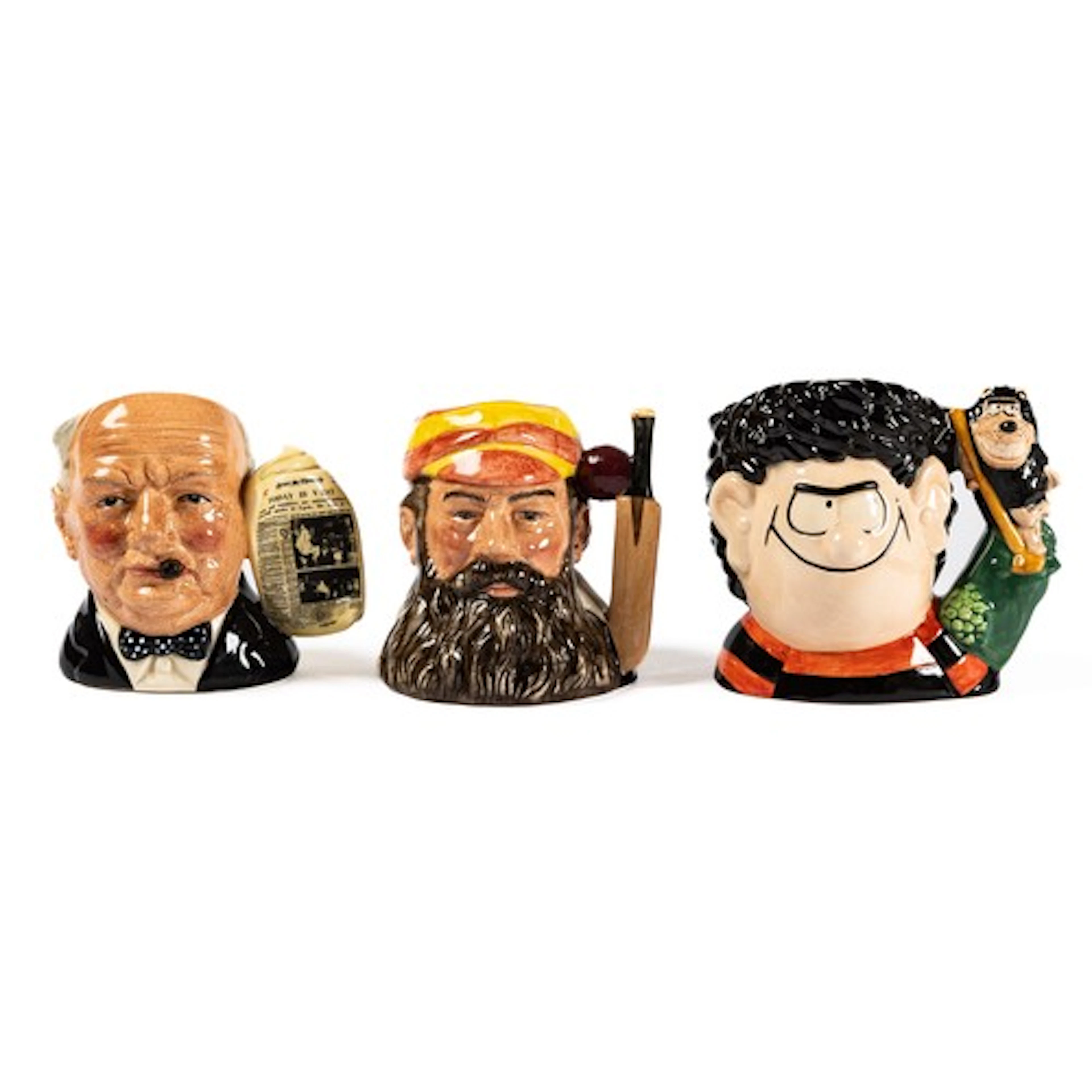 Royal Doulton - Character Jug Trio including Denis the Menac...