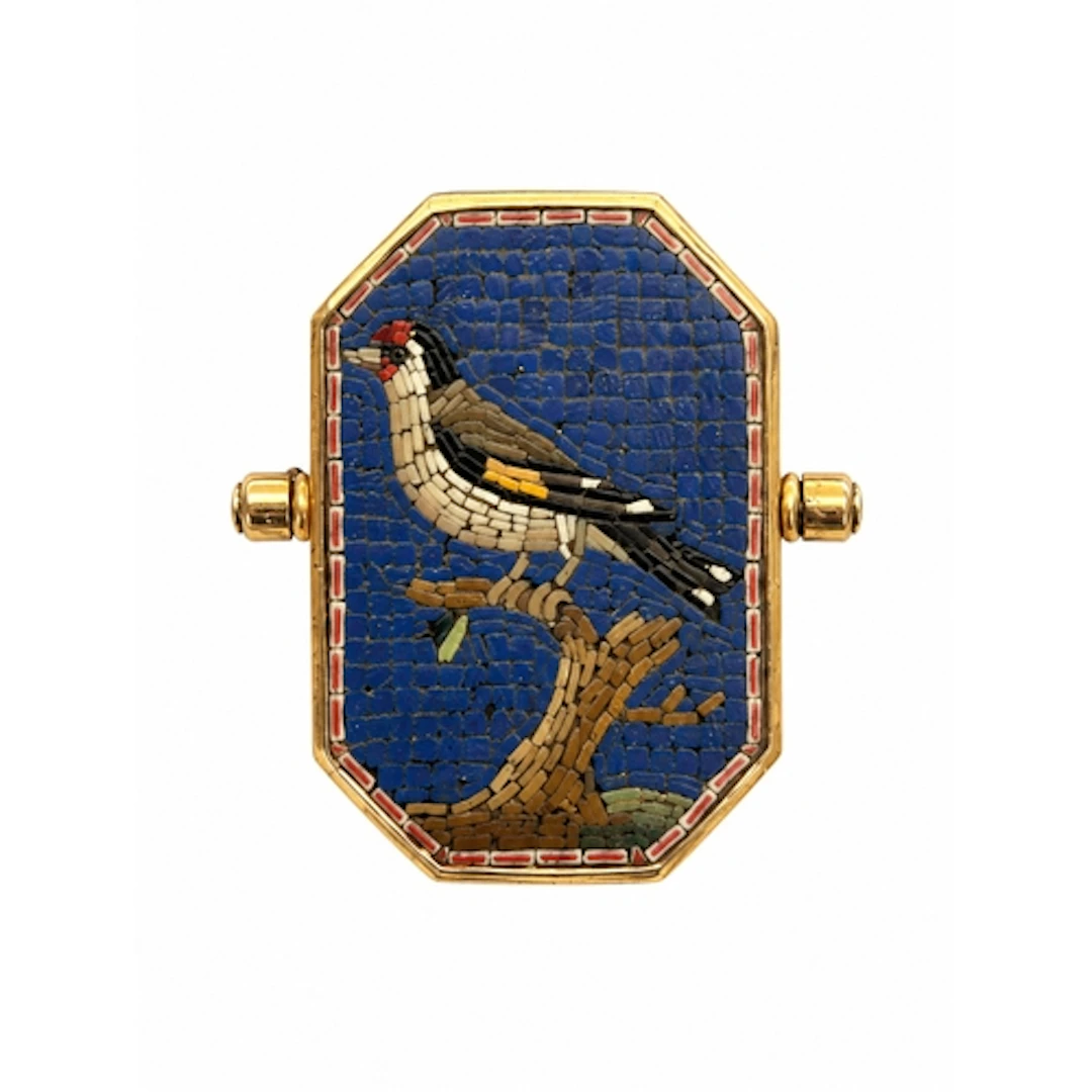 An 18-carat gold ring set with a signed and dated Roman poly...