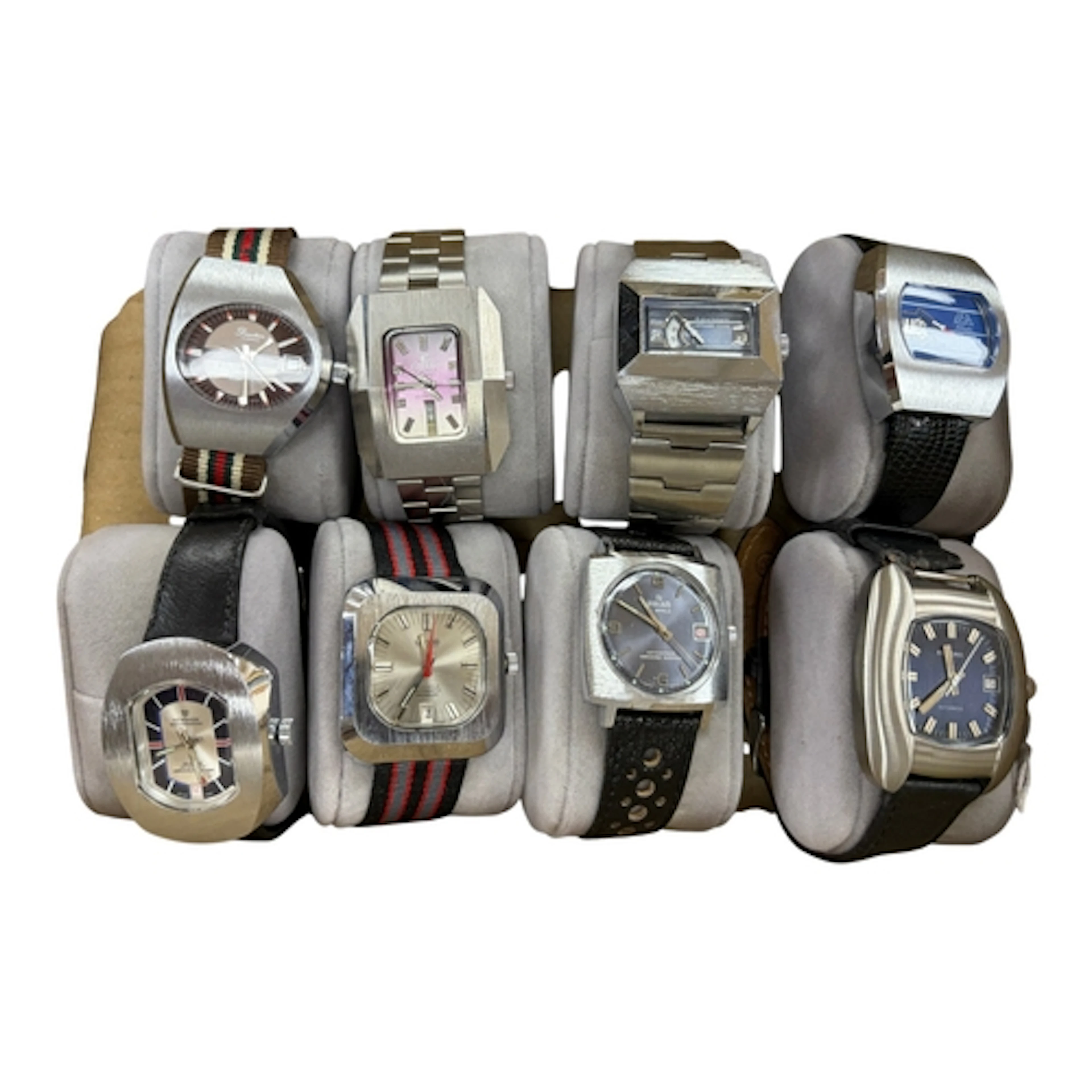 Eight assorted gentleman's 1970's manual wind and automatic ...