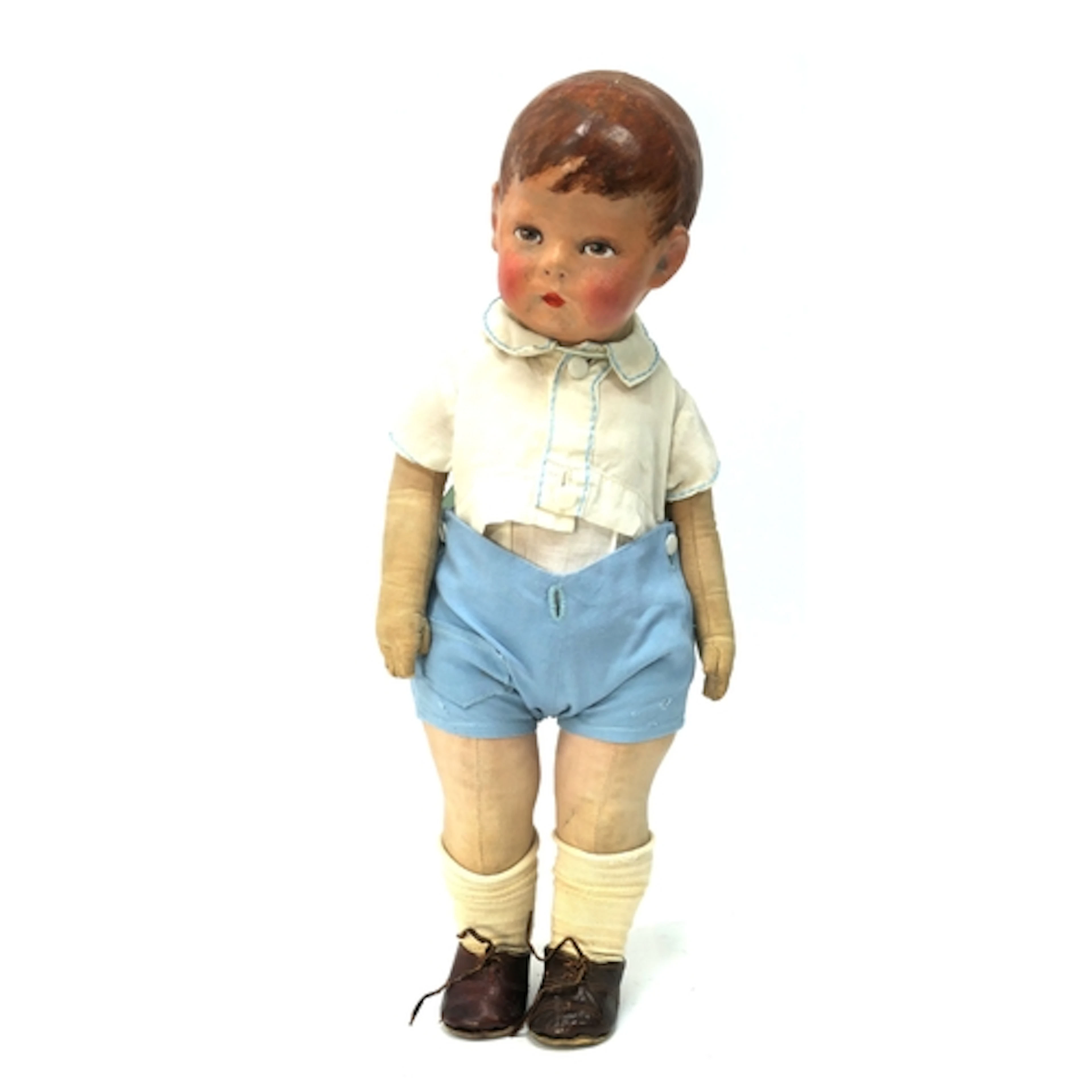 A Kathe Kruse Doll, with painted cloth / leatherette head, p...