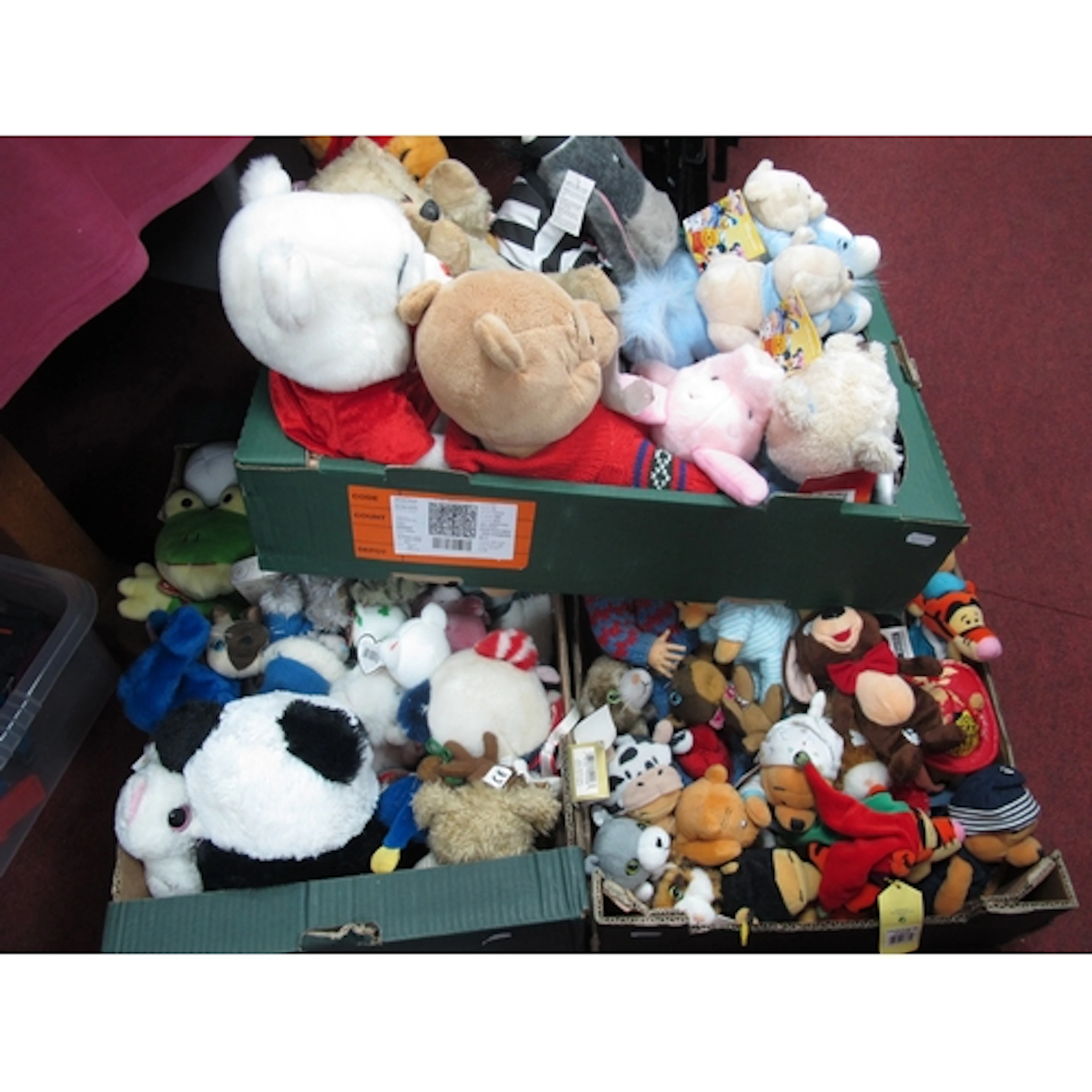 A Quantity of Soft Toys by Disney Store, TY, Russ Berrie, Th...