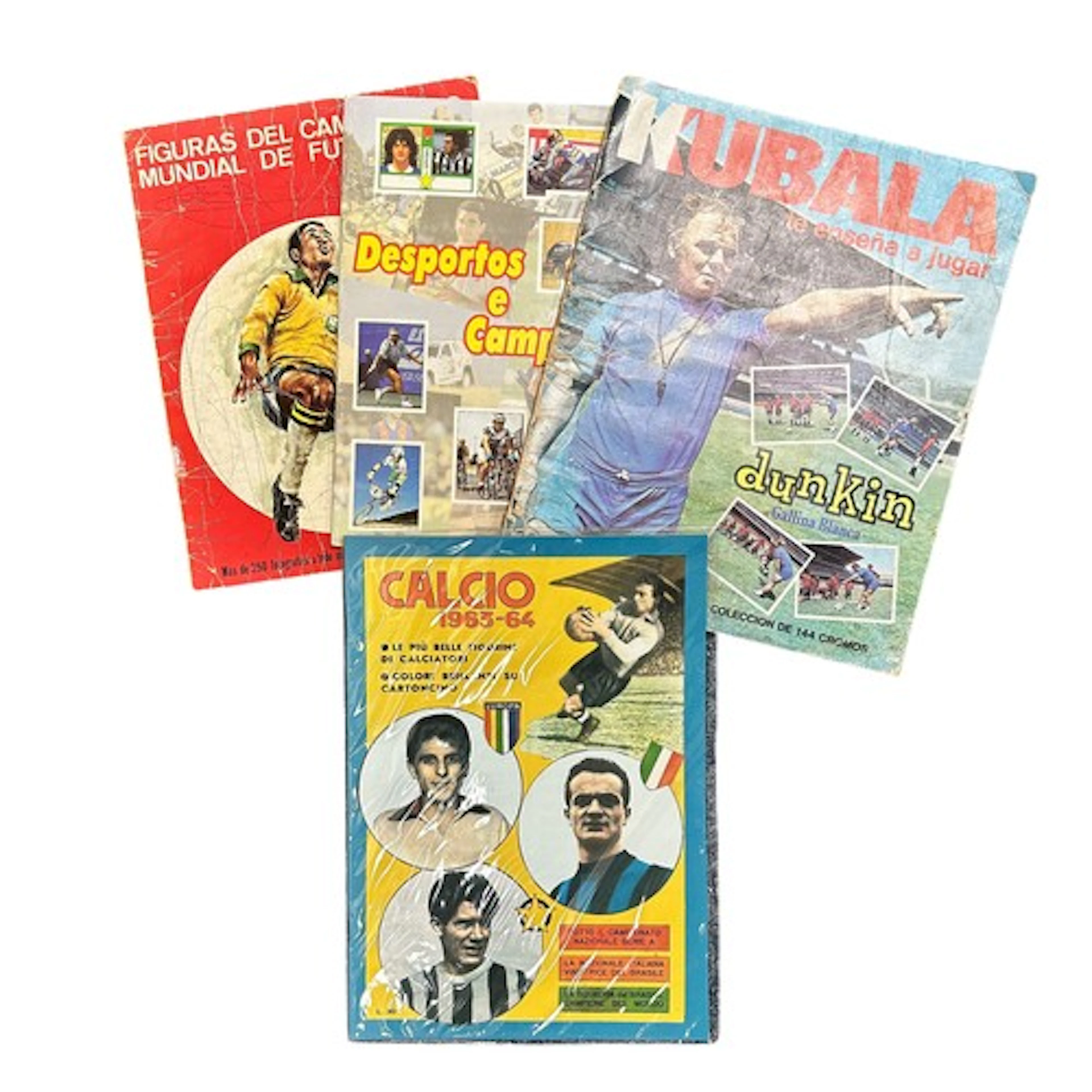 Vintage soccer cards, four albums from Spain, Portugal & Ita...