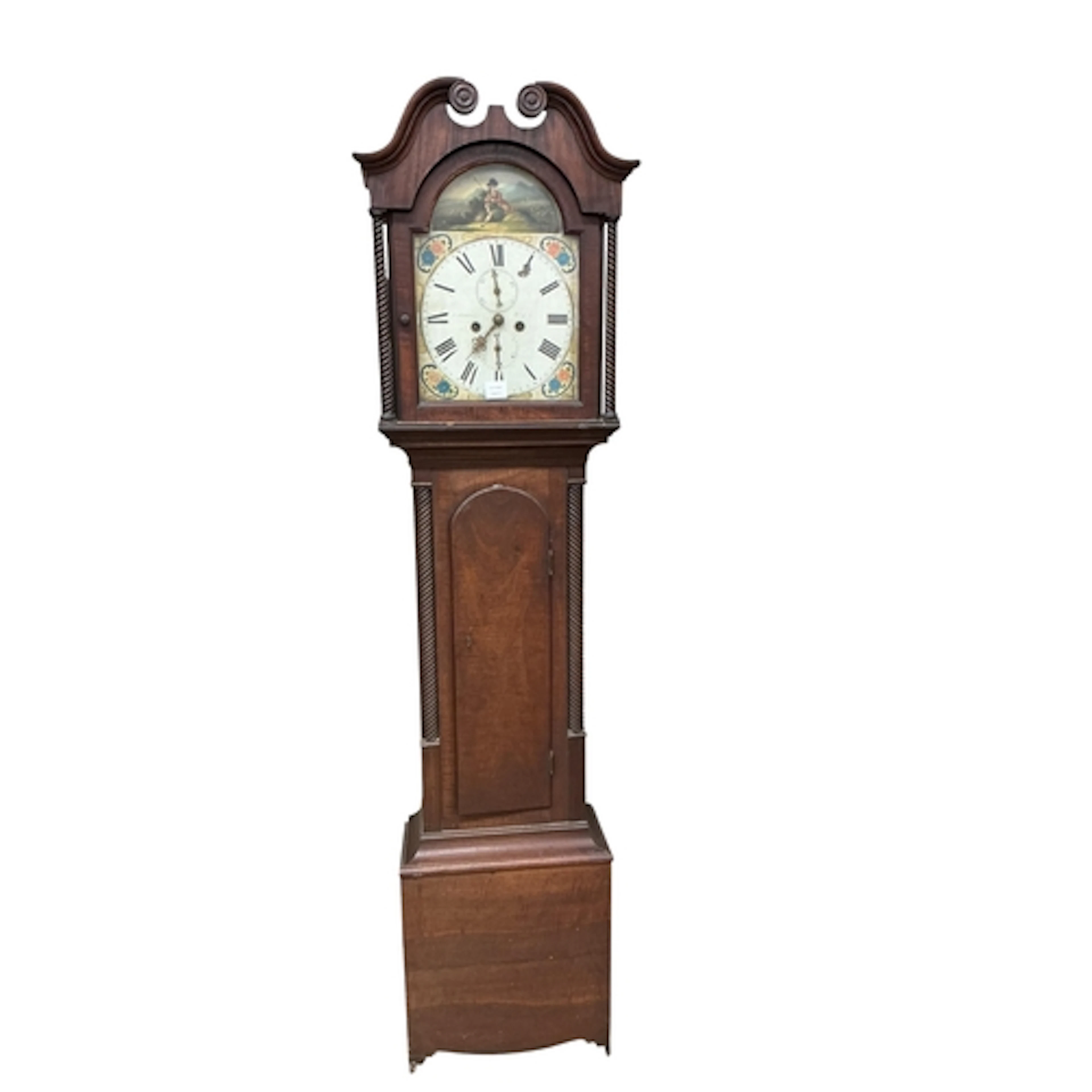 An early Victorian mahogany eight day longcase clock with pa...