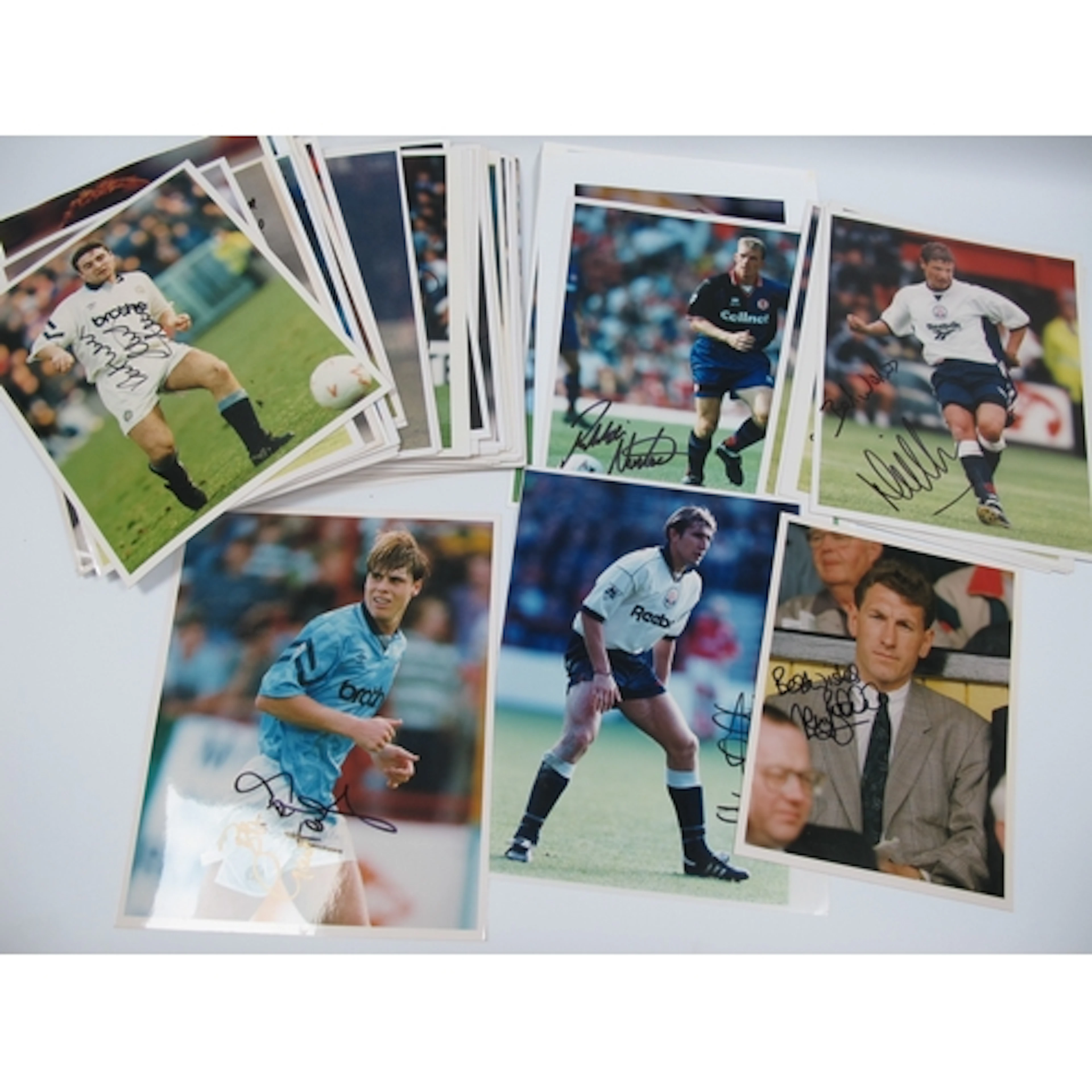 Football Autographs on Press Photos and Prints including But...