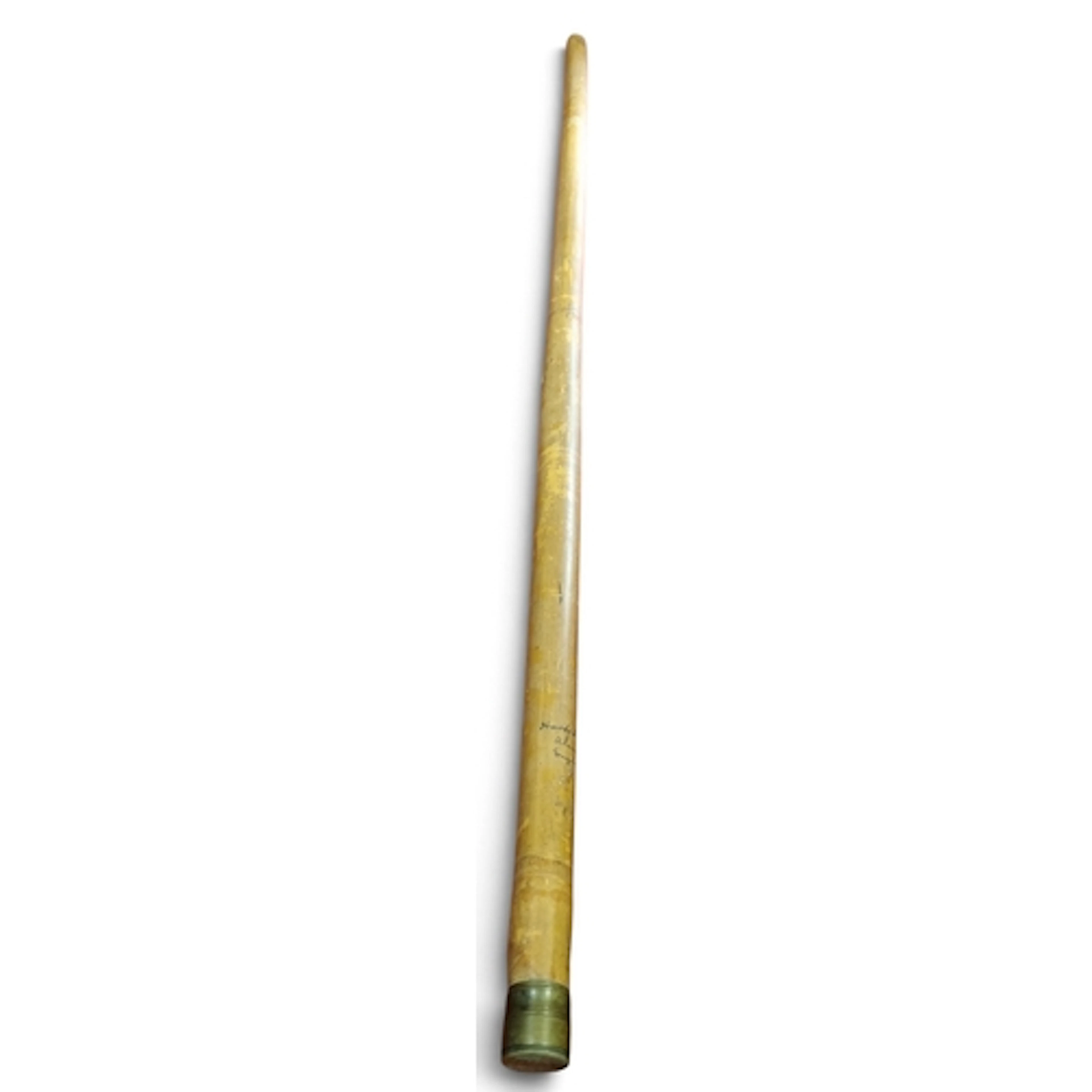 A Hardy Bamboo fishing rod Storage Tube with hand written' H...