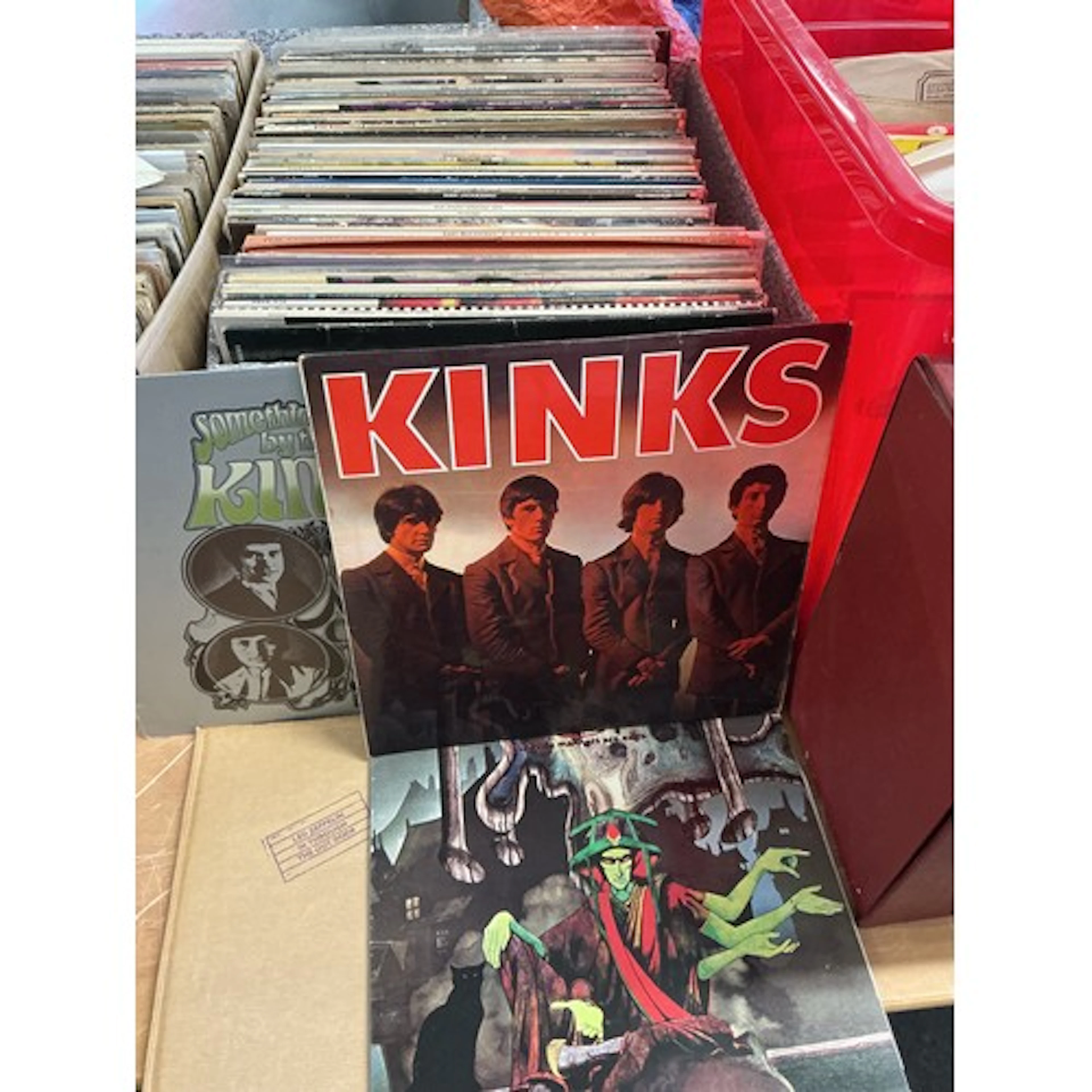 A box of LPs by various artists including Pink Floyd, The Be...