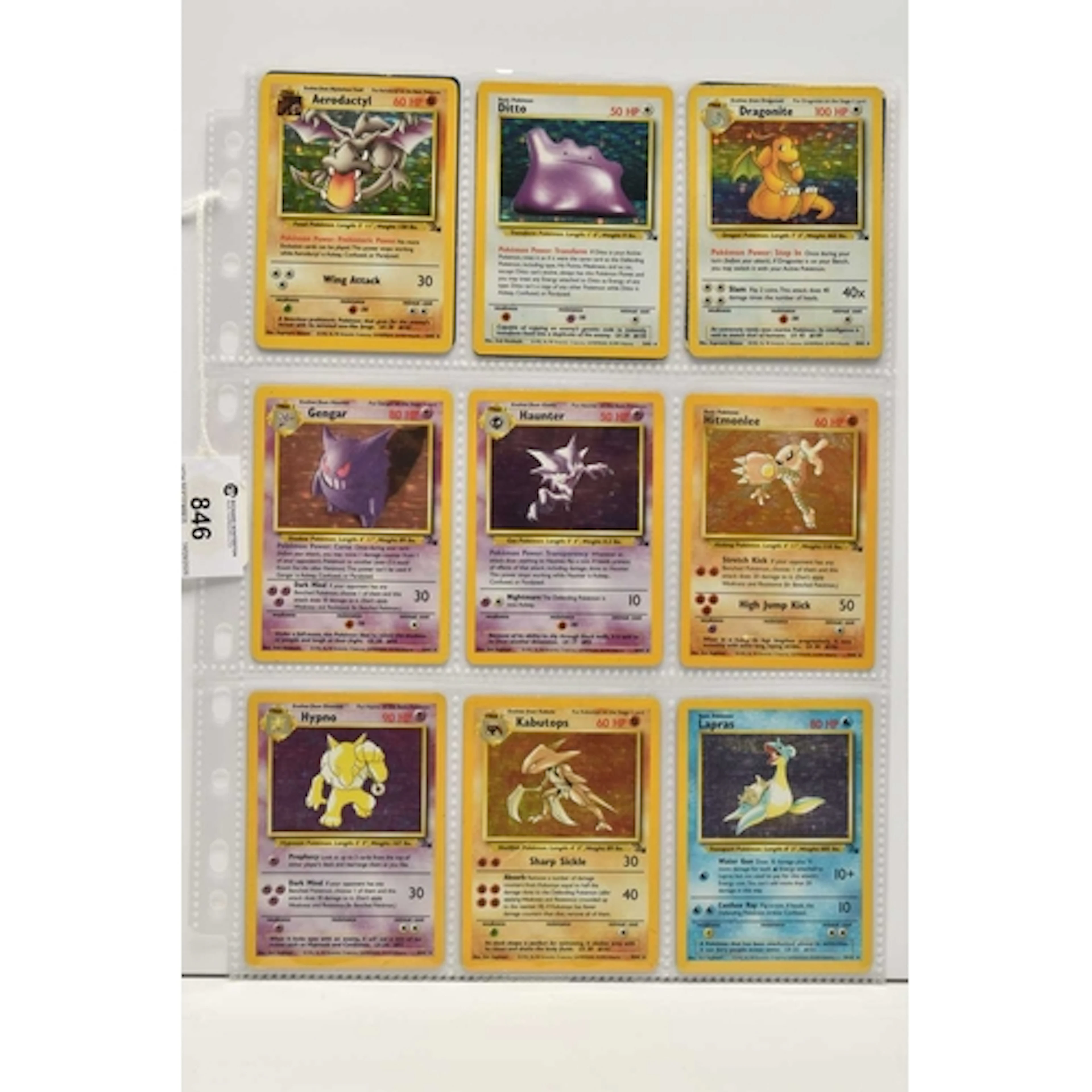 A COLLECTION OF POKEMON FOSSIL CARDS, includes all holo card...