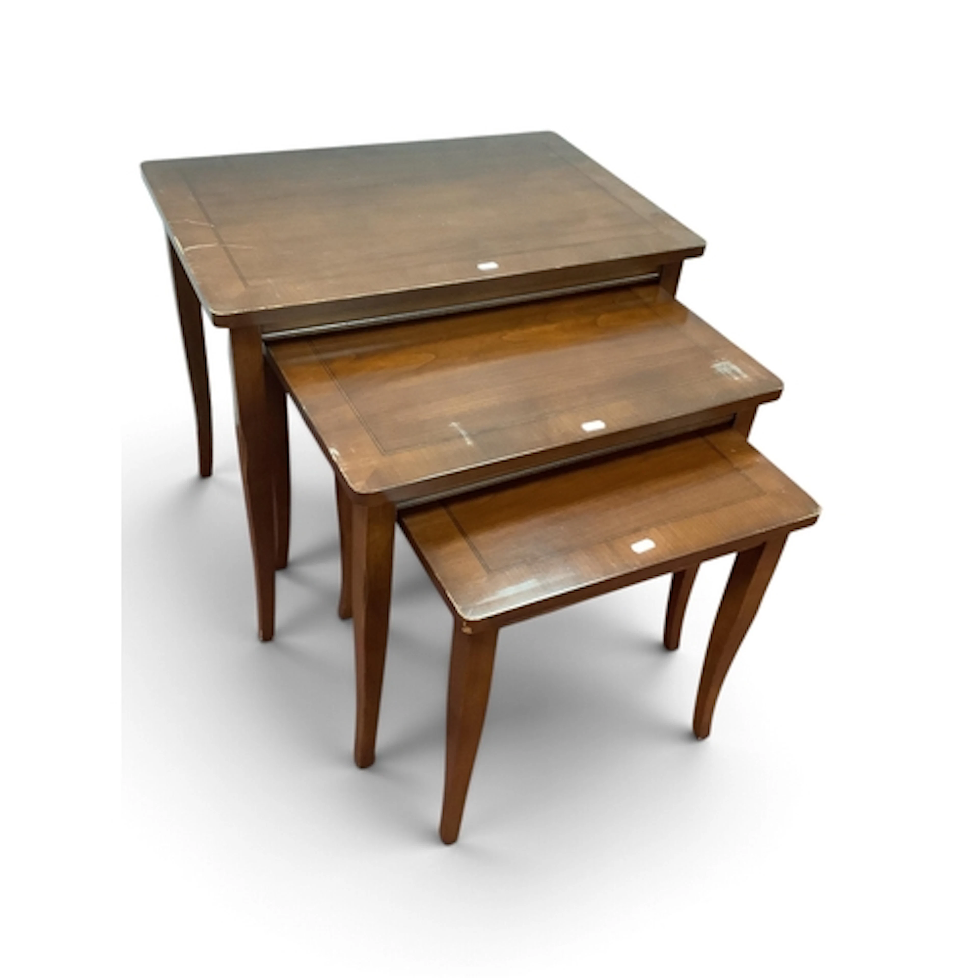 A late 20th-century Italian nest of three tables by Selva, f...