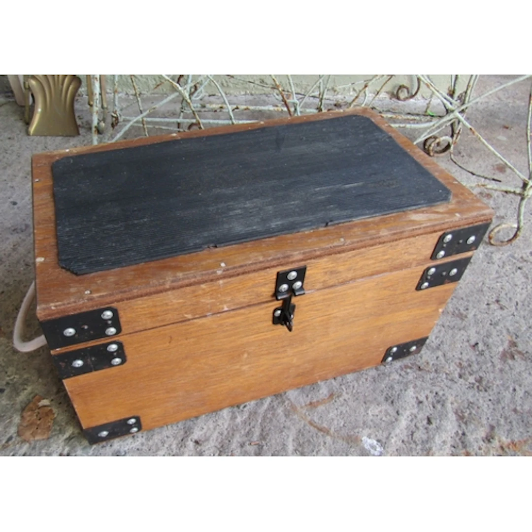 Vintage Shoe Shine Box with Metal Clasp Approximately 16 Inc...