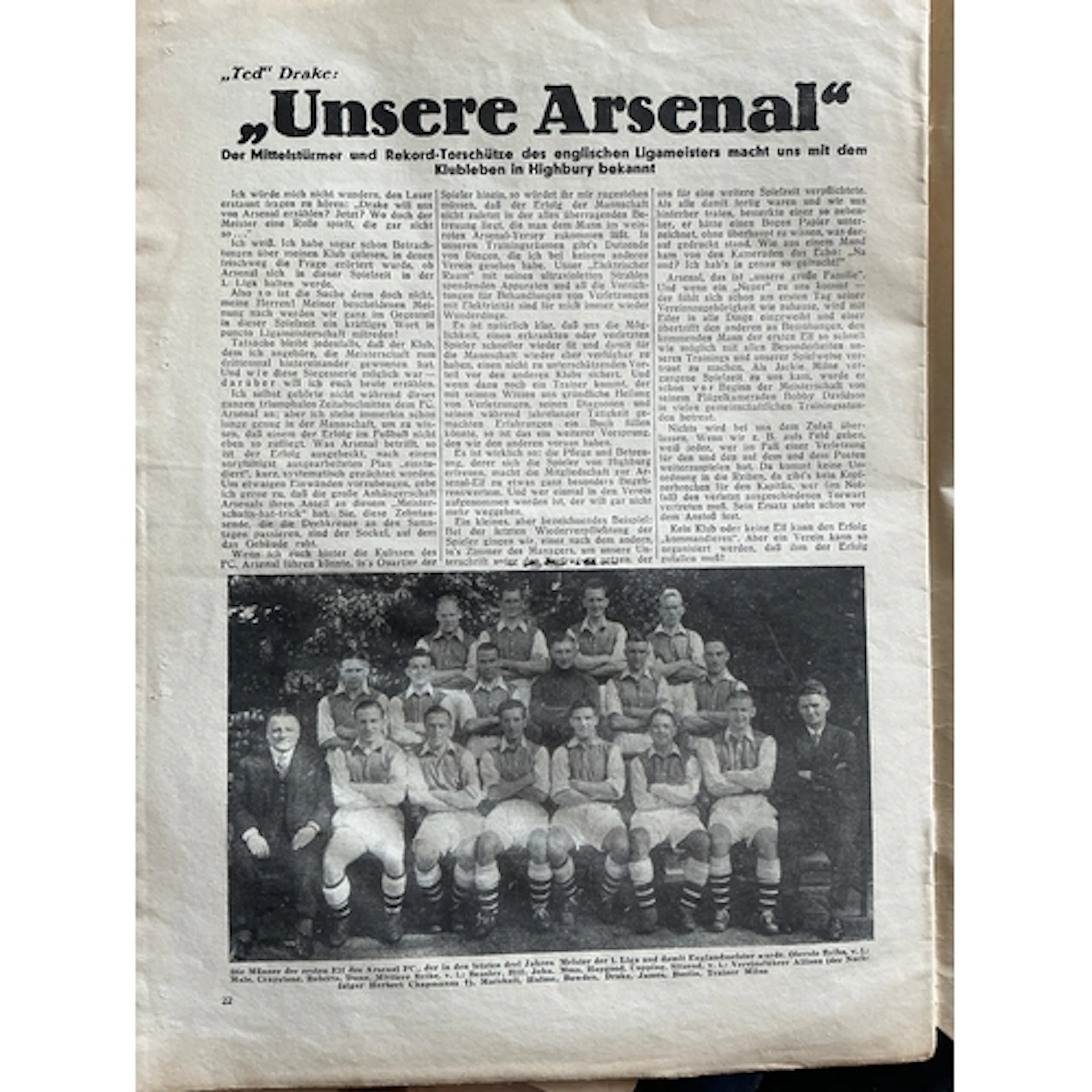 Germany Pre War Arsenal Related Football Newspapers: 1930 + ...
